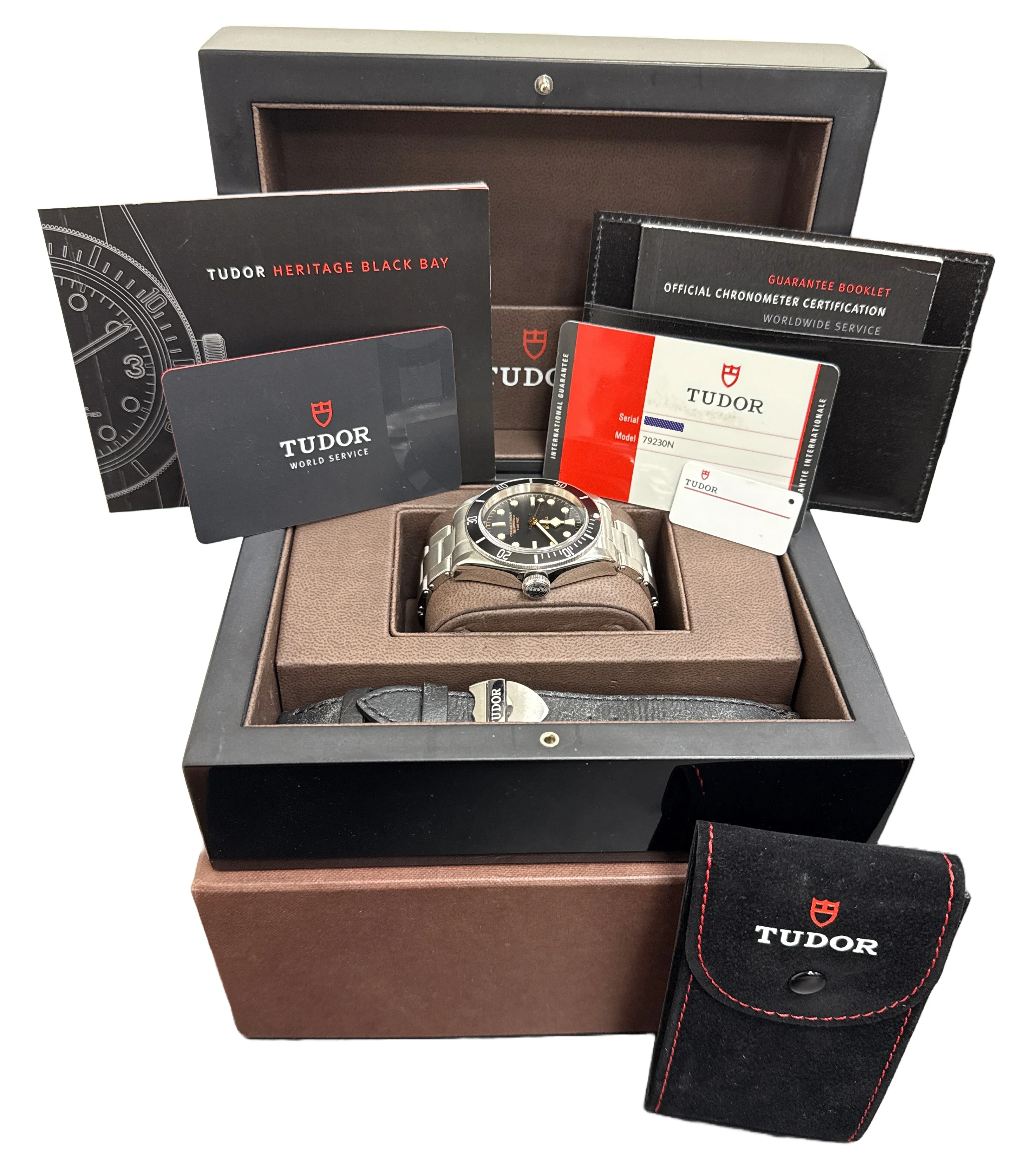 2025 SERVICE PAPERS Tudor Black Bay Stainless Steel Leather 41mm 79230N BOX - Image 2