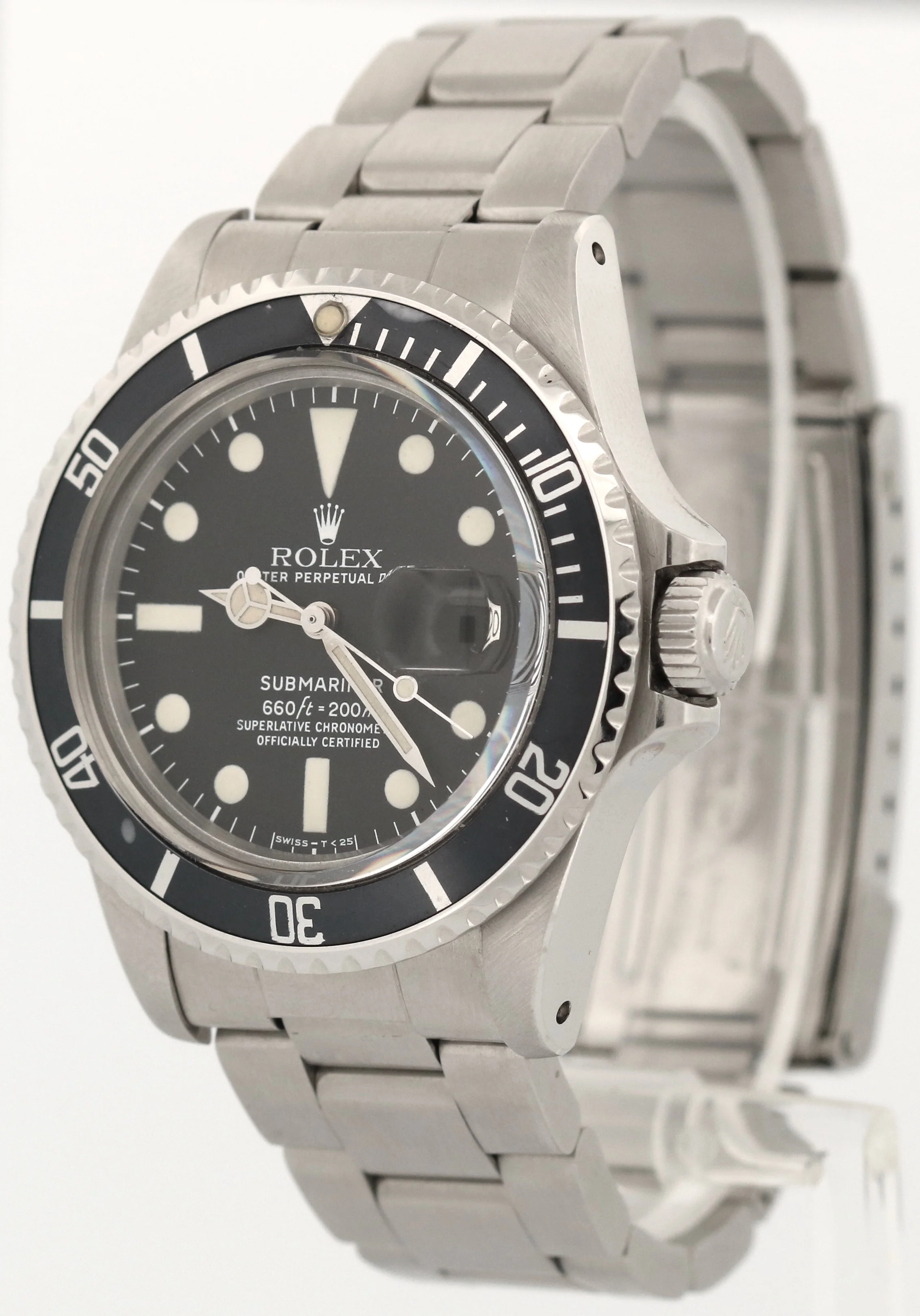 2025 SERVICE Rolex Submariner Date PATINA Black 40mm Steel Oyster 1680 Watch BOX - Image 3