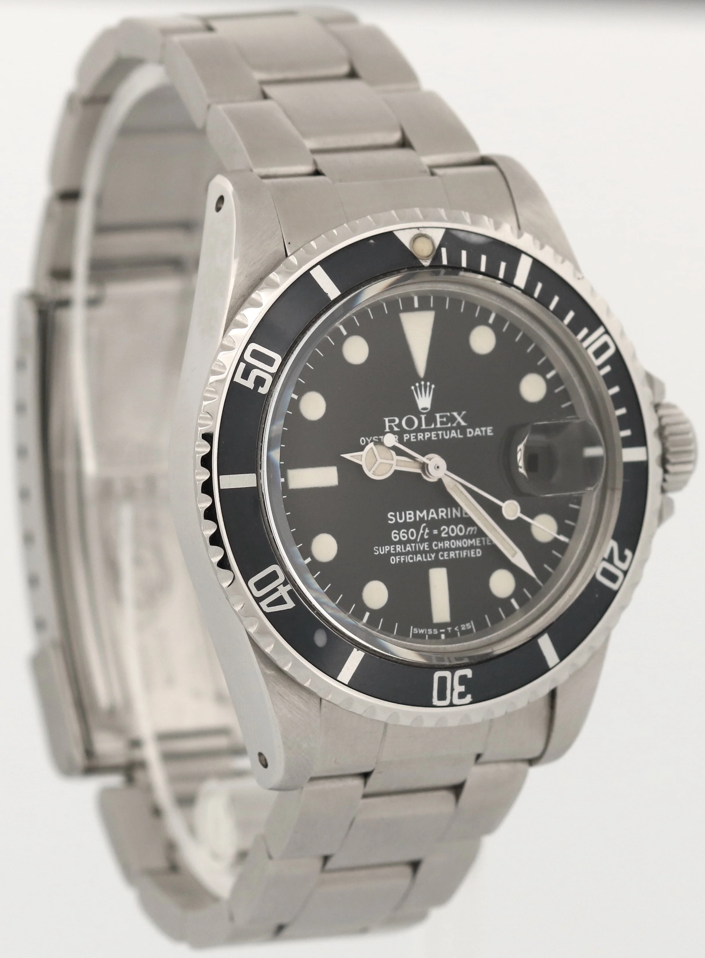 2025 SERVICE Rolex Submariner Date PATINA Black 40mm Steel Oyster 1680 Watch BOX - Image 4