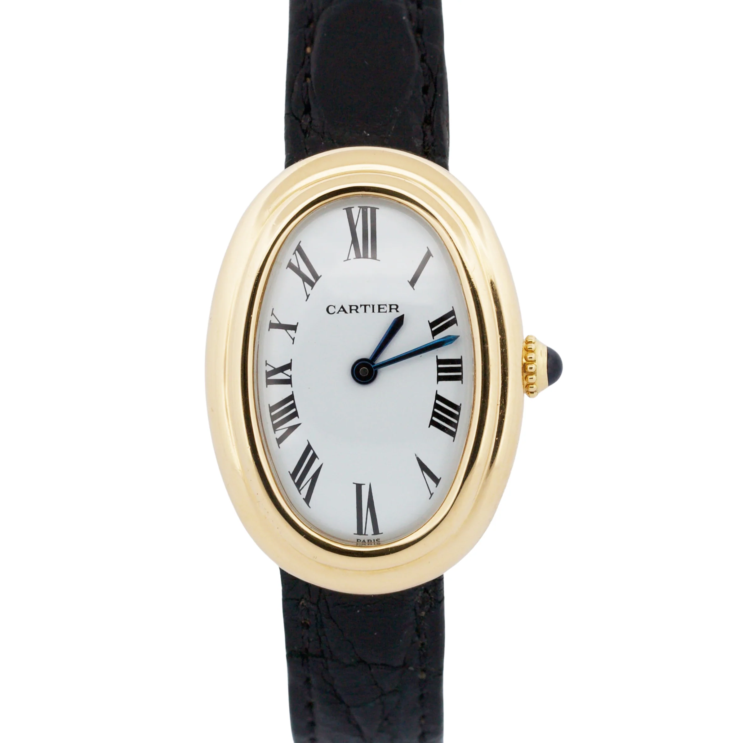 2026 SERVICE Cartier Baignoire 18K Yellow Gold 22mm White Roman Quartz 78094