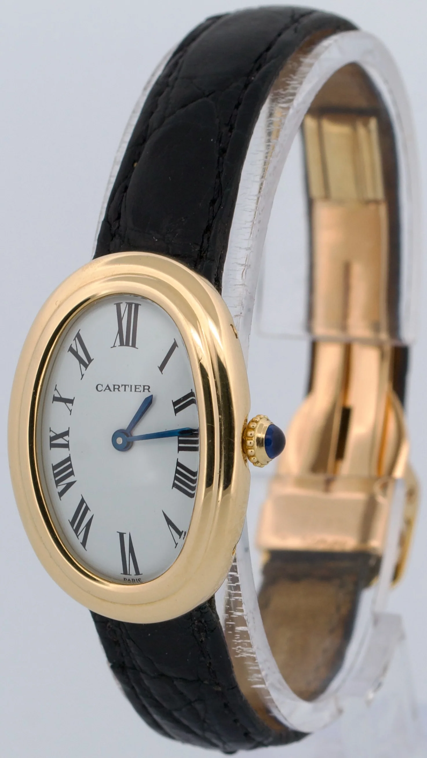 2026 SERVICE Cartier Baignoire 18K Yellow Gold 22mm White Roman Quartz 78094 - Image 3