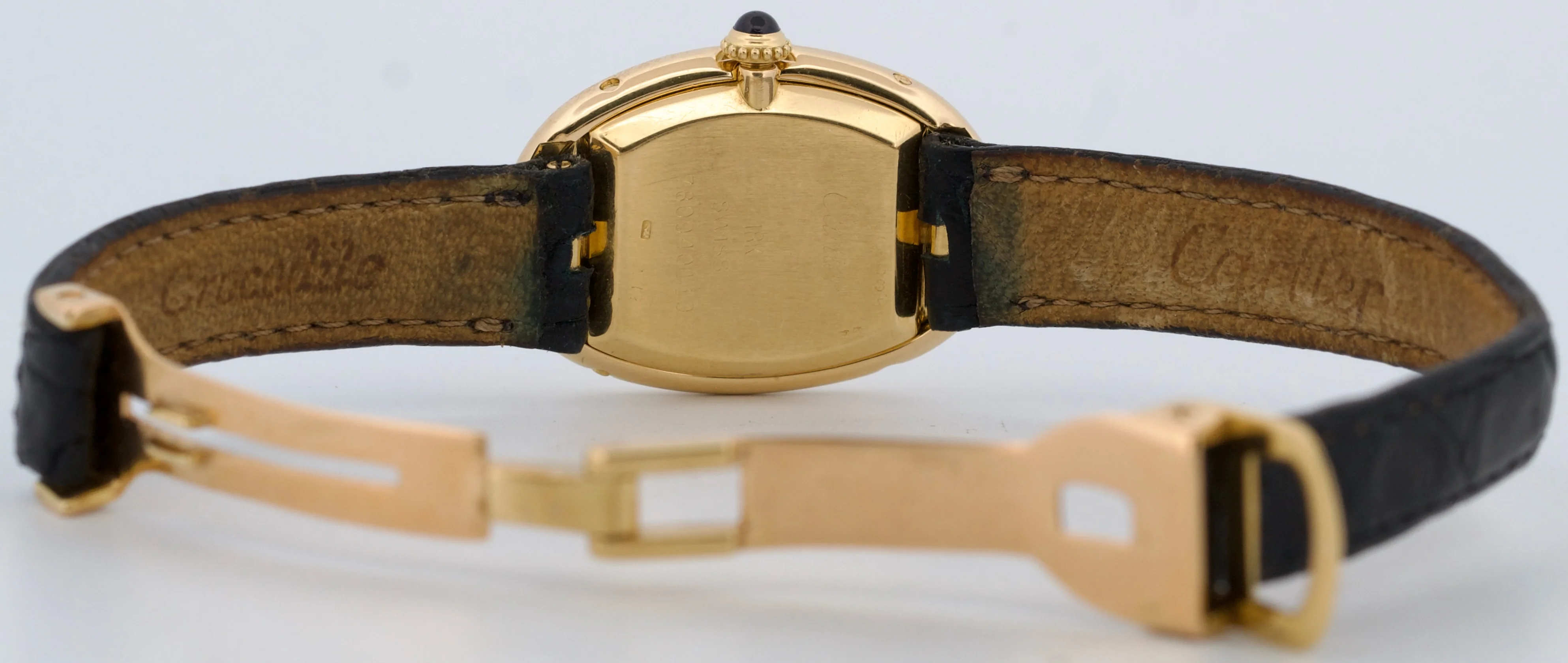 2026 SERVICE Cartier Baignoire 18K Yellow Gold 22mm White Roman Quartz 78094 - Image 7