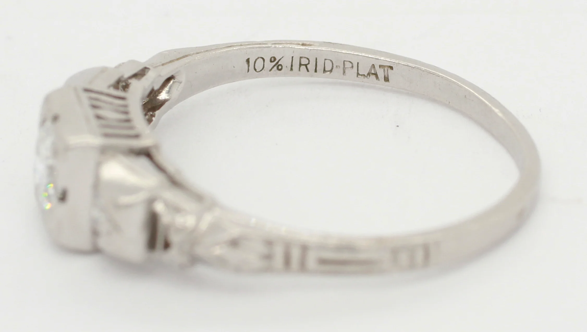 Antique Art Deco 0.25ctw Diamond Three Stone Ring in 900 Platinum | Size 6.25 - Image 3