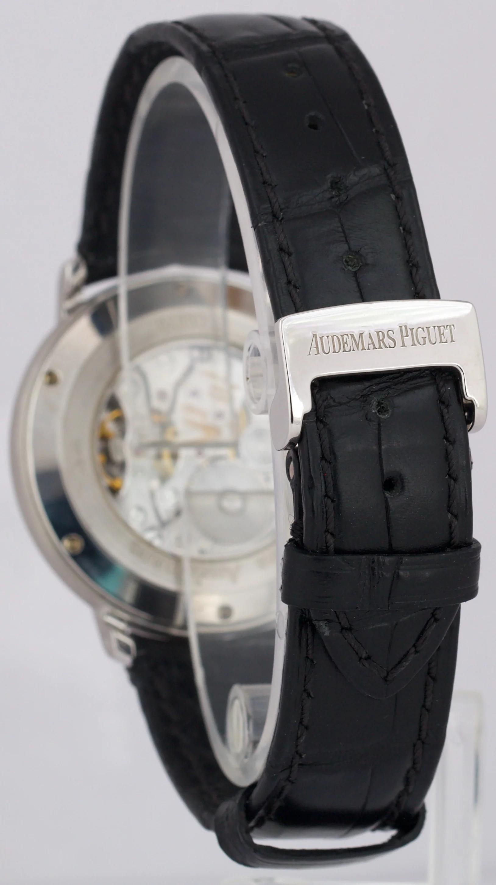 Audemars Piguet Jules BLUE 18K White Gold SMALL SECONDS Leather 36mm 15056BC - Image 5