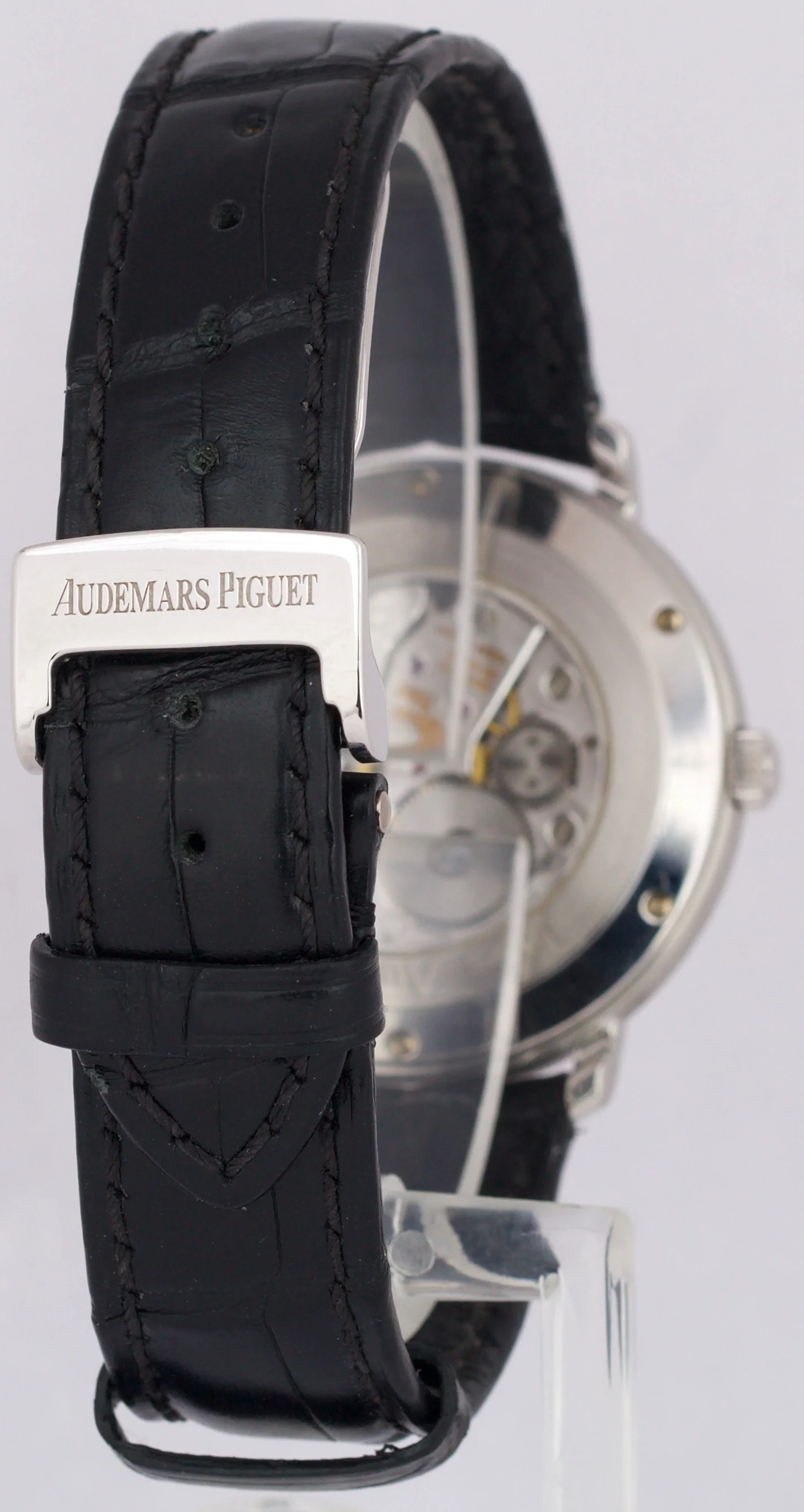 Audemars Piguet Jules BLUE 18K White Gold SMALL SECONDS Leather 36mm 15056BC - Image 6