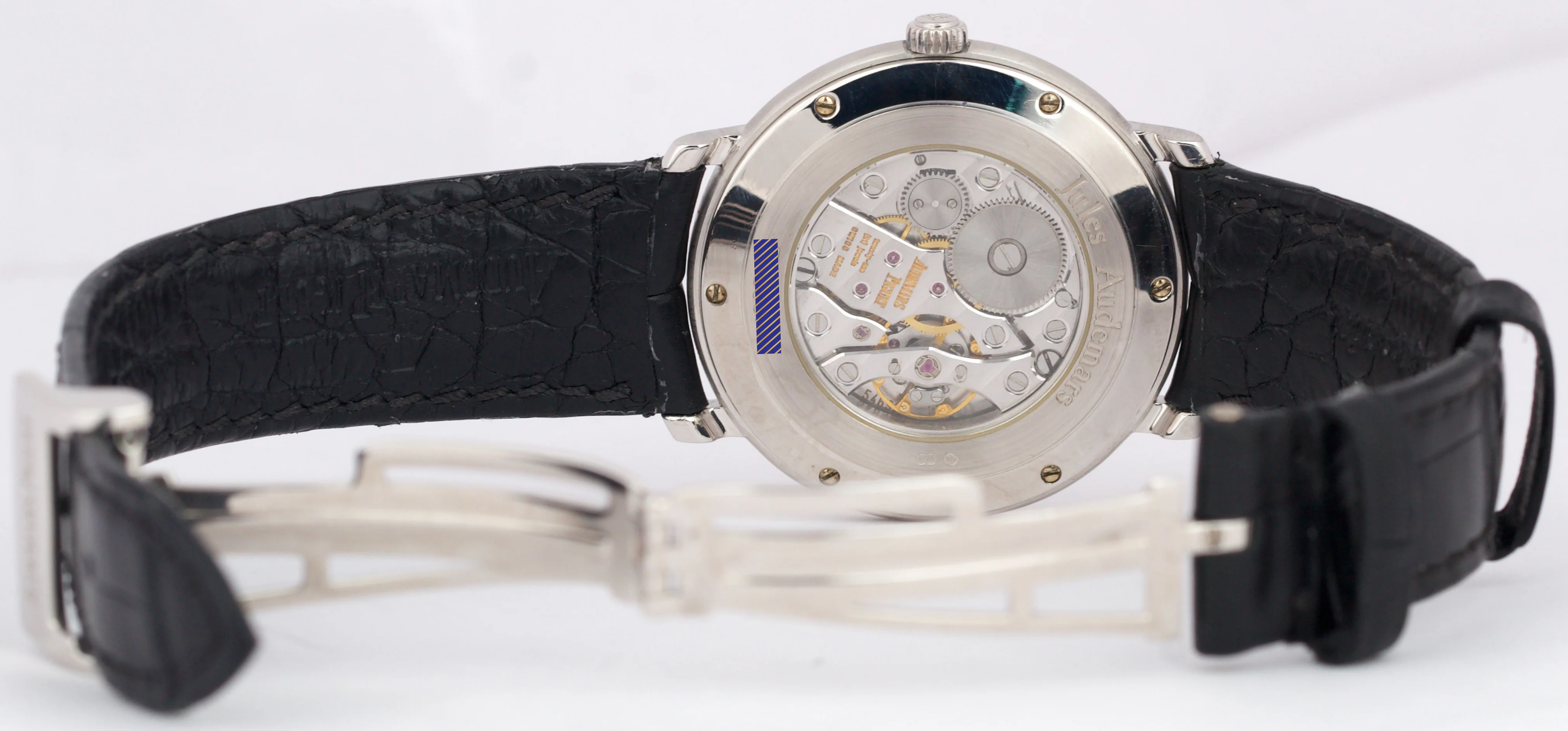 Audemars Piguet Jules BLUE 18K White Gold SMALL SECONDS Leather 36mm 15056BC - Image 8