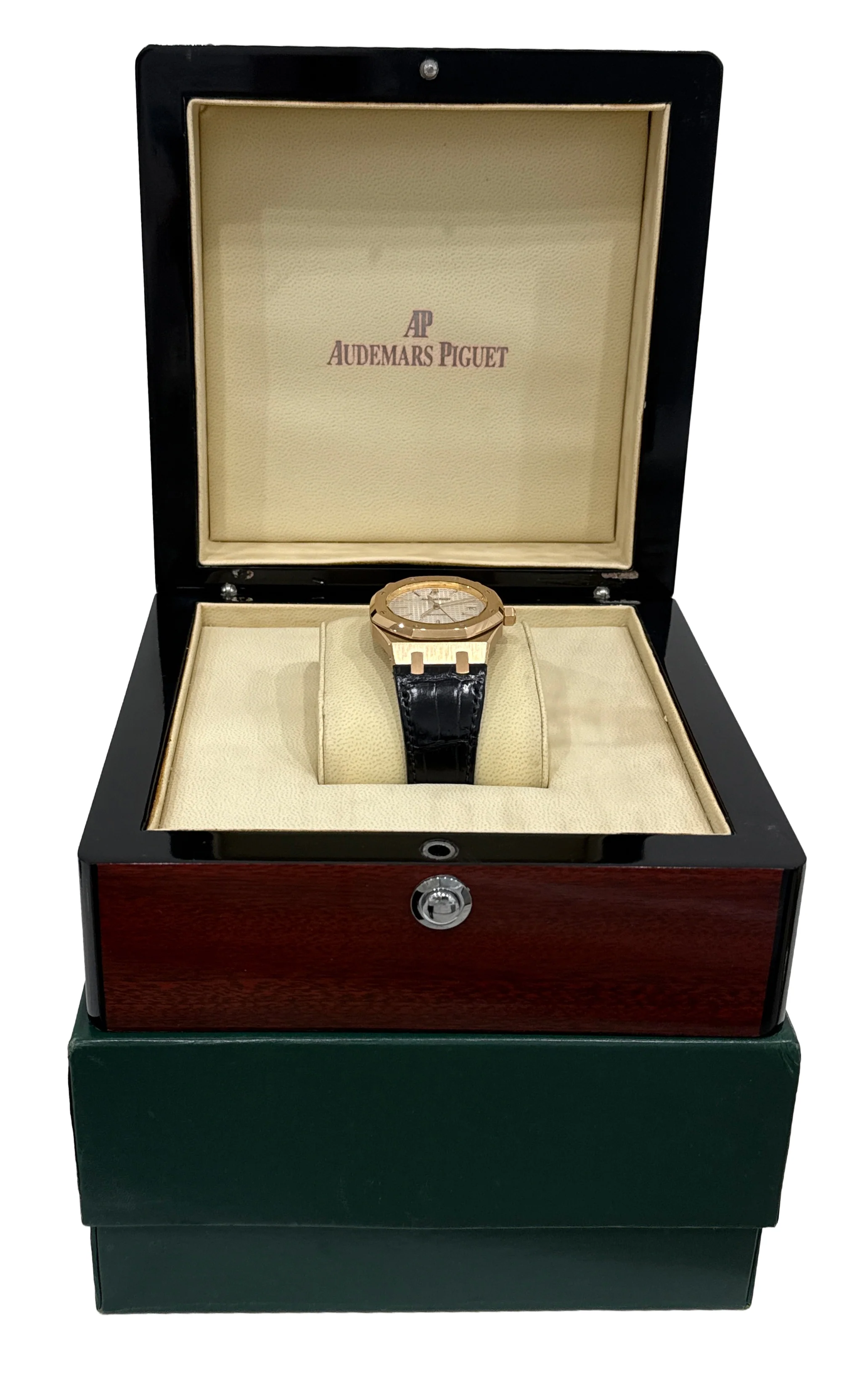 Audemars Piguet Royal Oak 18K Gold WHITE Leather 39mm 15300OR.OO.D088CR.02 BOX - Image 2