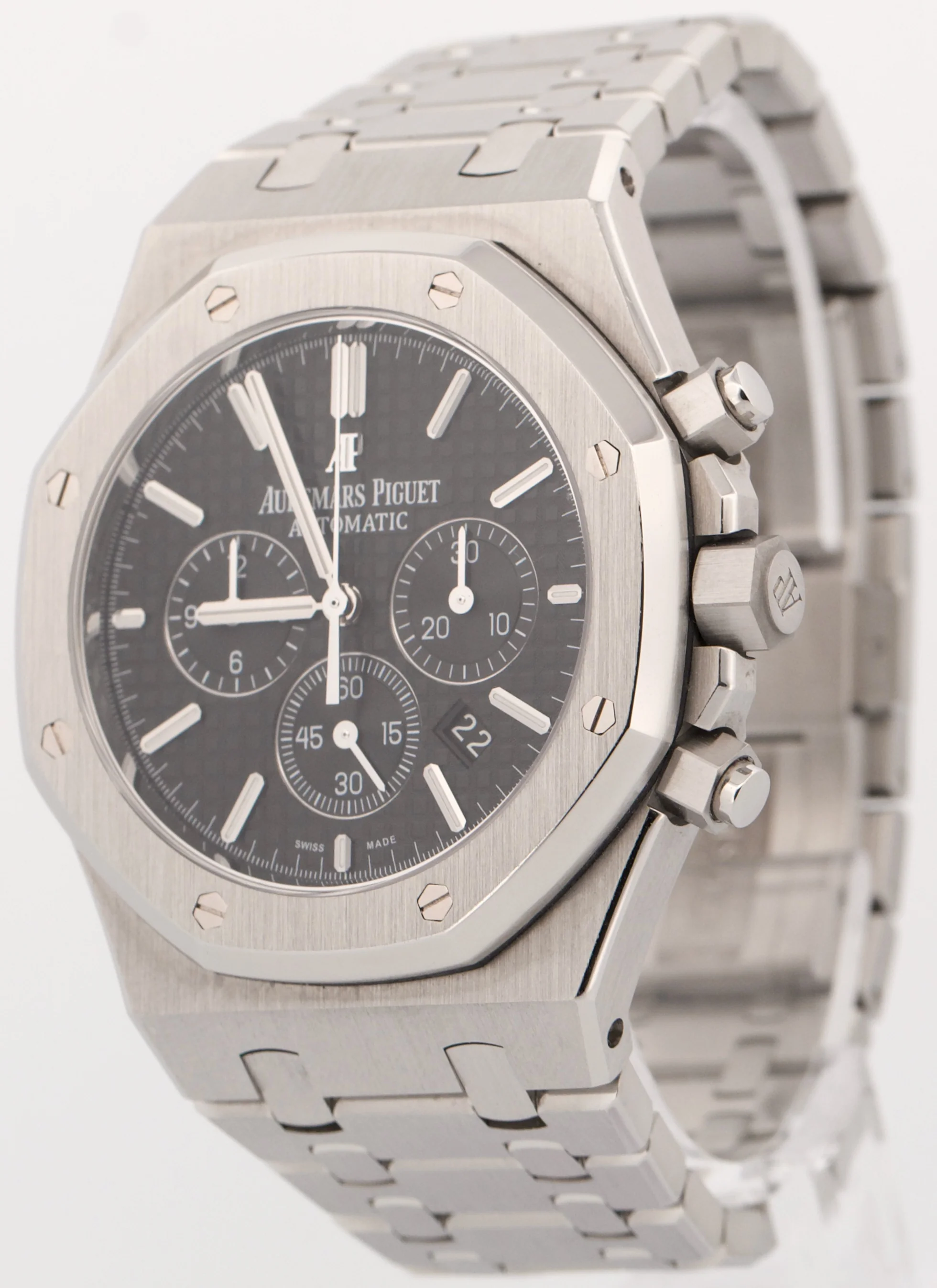 Audemars Piguet Royal Oak 41mm BLACK Chronograph Stainless Steel Watch 26320ST - Image 3