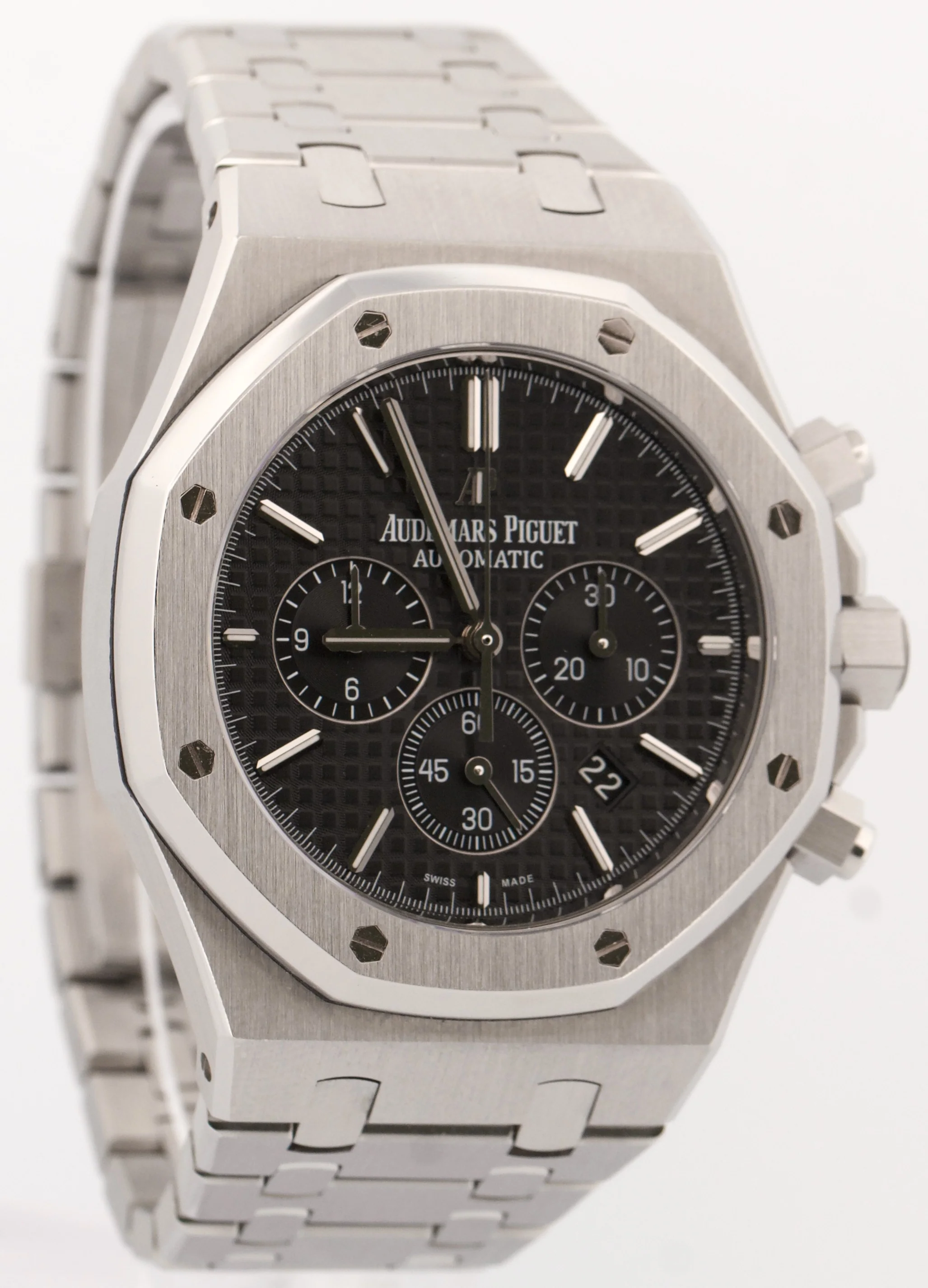 Audemars Piguet Royal Oak 41mm BLACK Chronograph Stainless Steel Watch 26320ST - Image 4