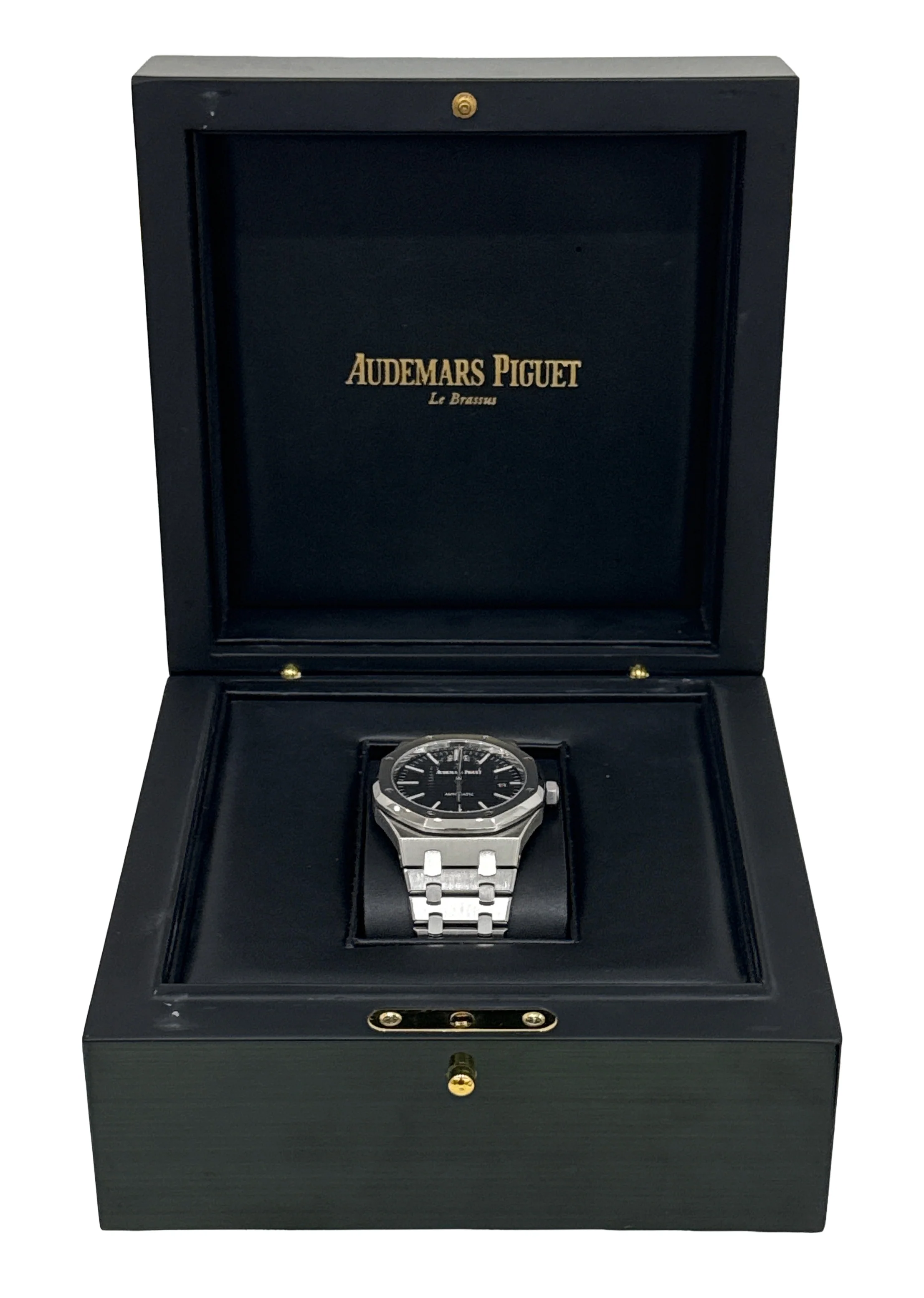 Audemars Piguet Royal Oak BLACK 41mm Stainless Watch 15400ST.OO.1220ST.01 BOX - Image 2