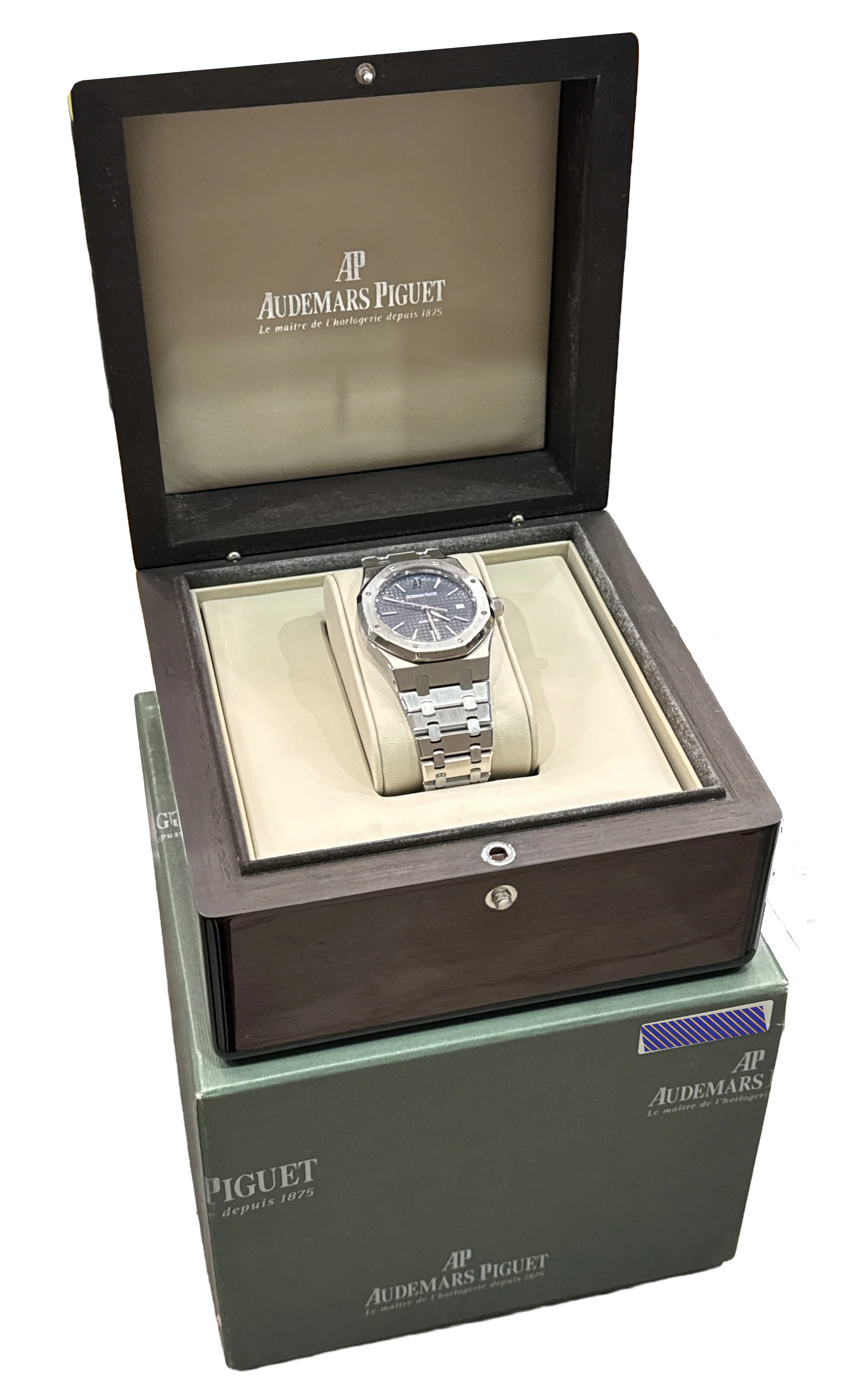 Audemars Piguet Royal Oak BLUE 39mm Stainless Steel 15300ST.OO.1220ST.02 BOX - Image 2