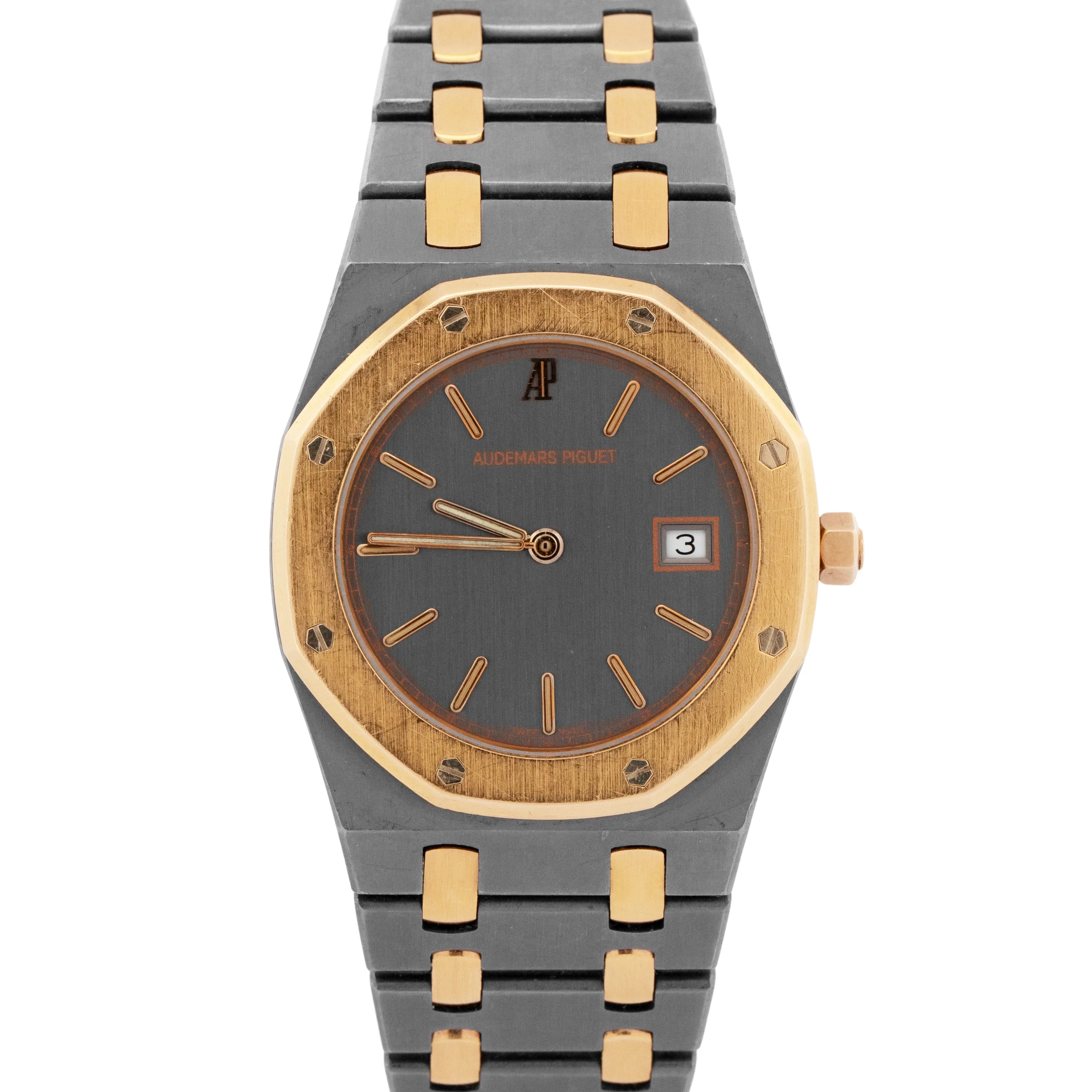 Audemars Piguet Royal Oak GRAY TANTALUM 18K Rose Gold Quartz 33mm 56175TR Watch