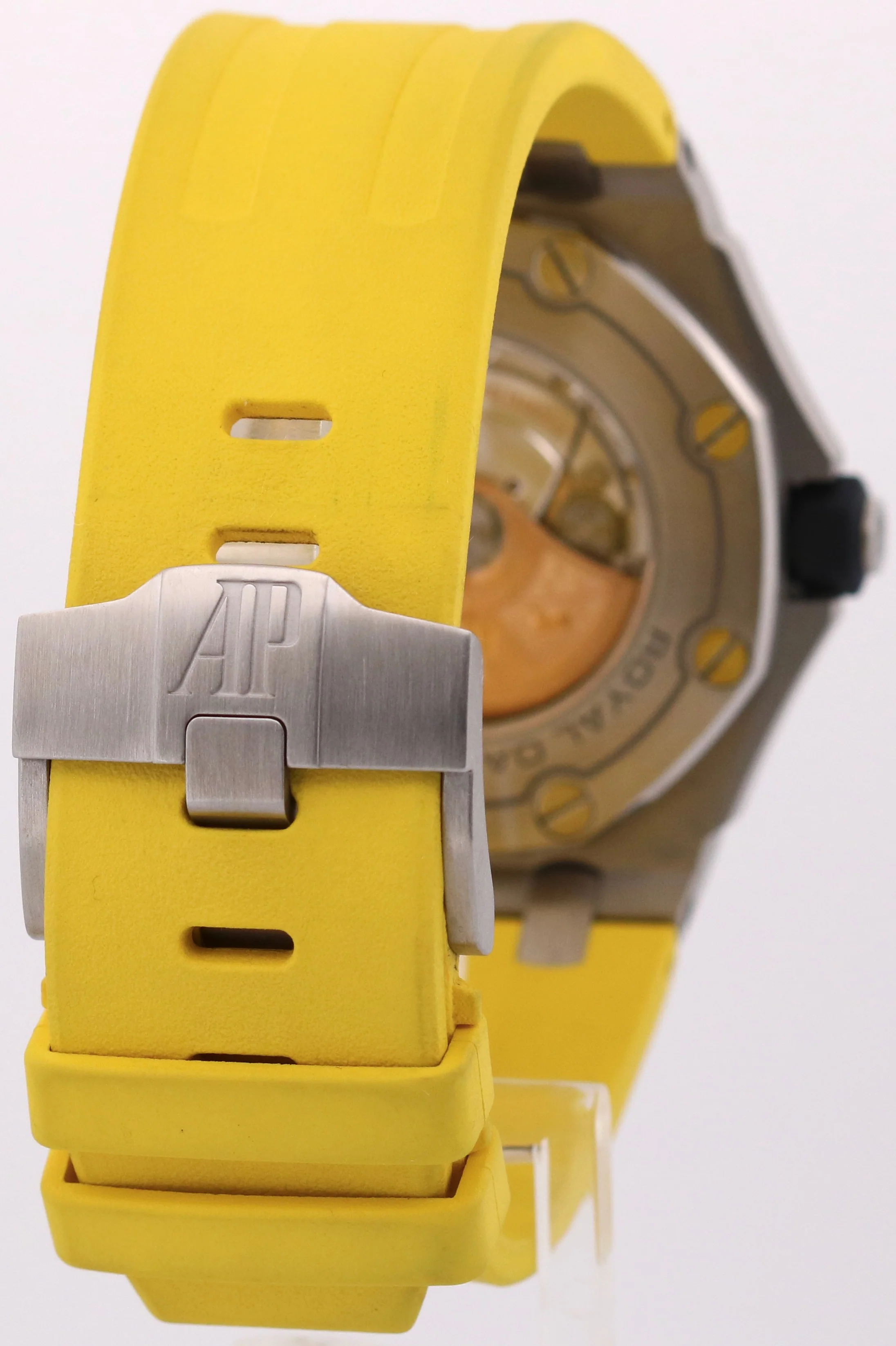 Audemars Piguet Royal Oak Offshore Diver YELLOW Blue Steel Rubber 42mm 15710ST - Image 6
