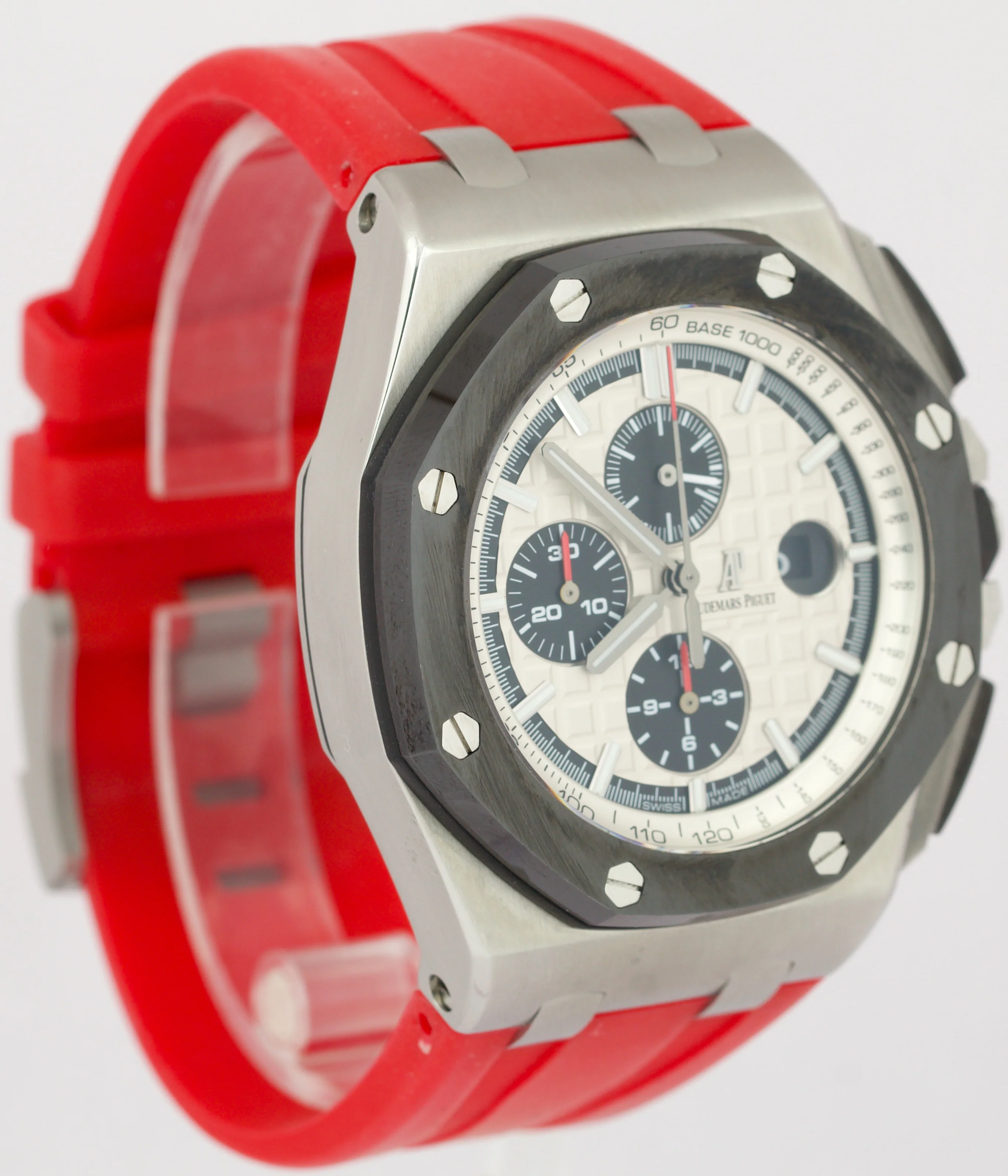 Audemars Piguet Royal Oak Offshore PANDA White Red Rubber Stainless 44mm 26400SO - Image 3