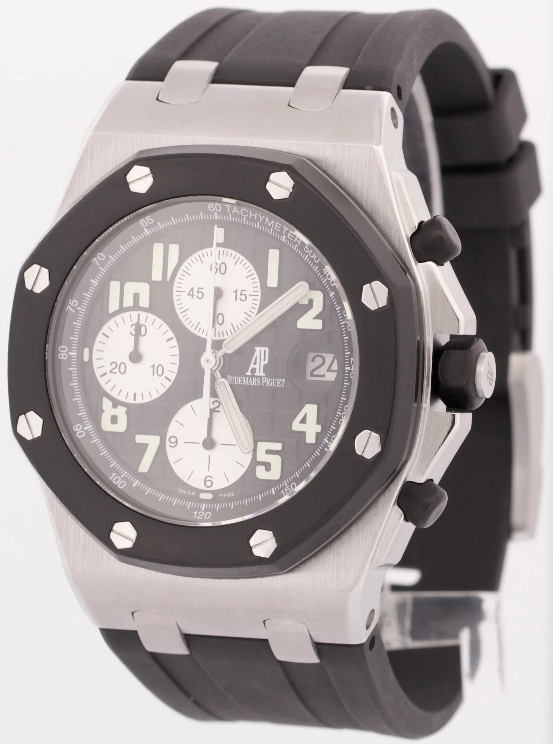 Audemars Piguet Royal Oak Offshore Steel BLACK Chronograph 42mm 25940SK RUBBER - Image 3