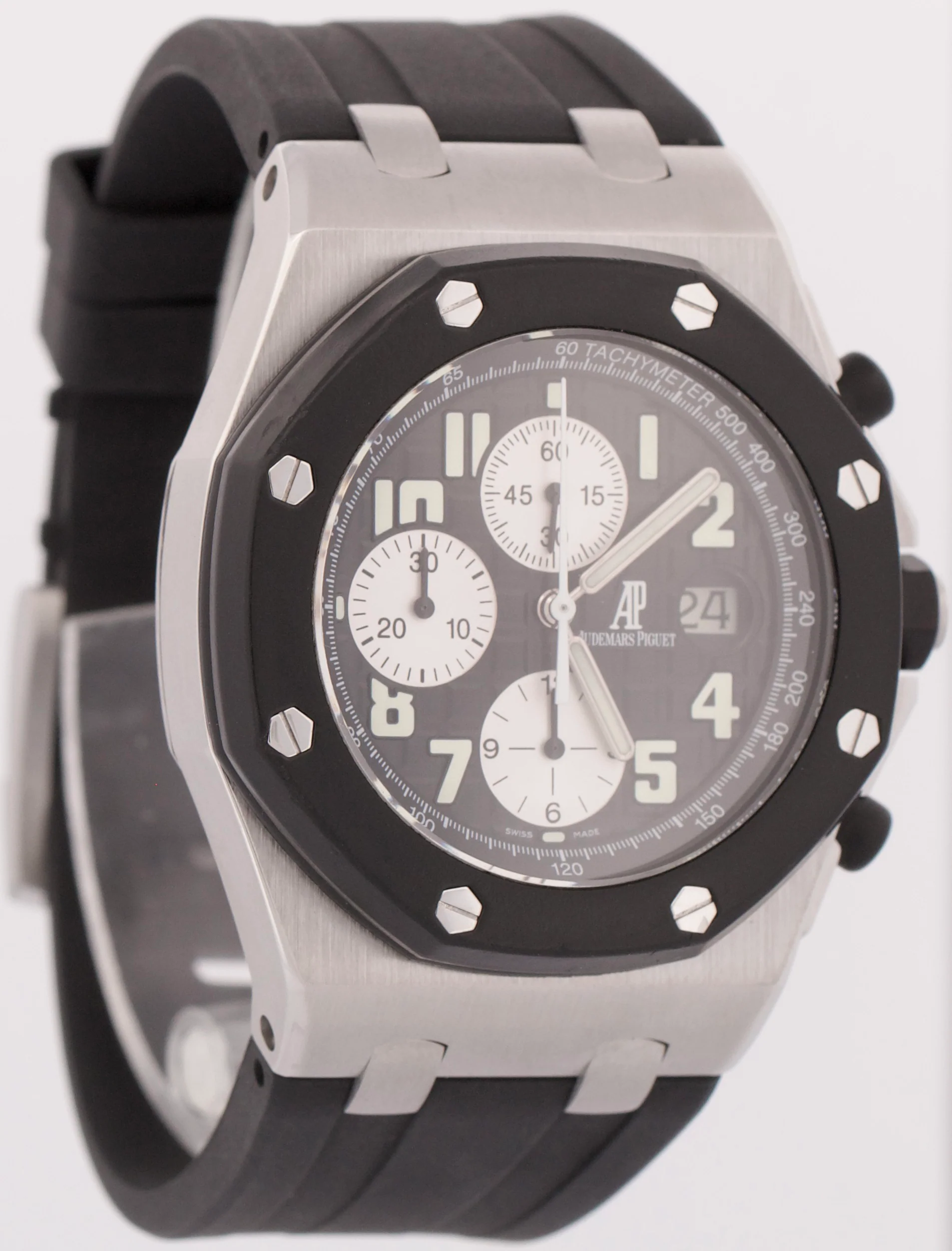 Audemars Piguet Royal Oak Offshore Steel BLACK Chronograph 42mm 25940SK RUBBER - Image 4