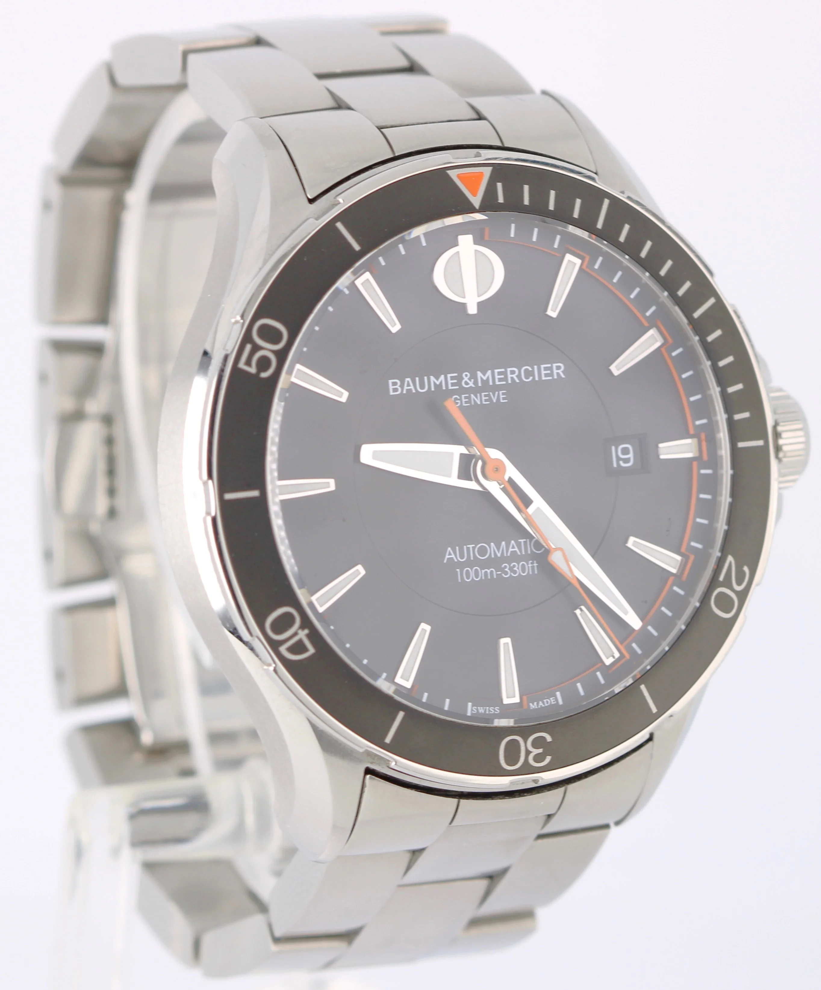 Baume & Mercier Clifton Club PAPERS Steel Black Orange 42mm M0A10340 Watch BOX - Image 4