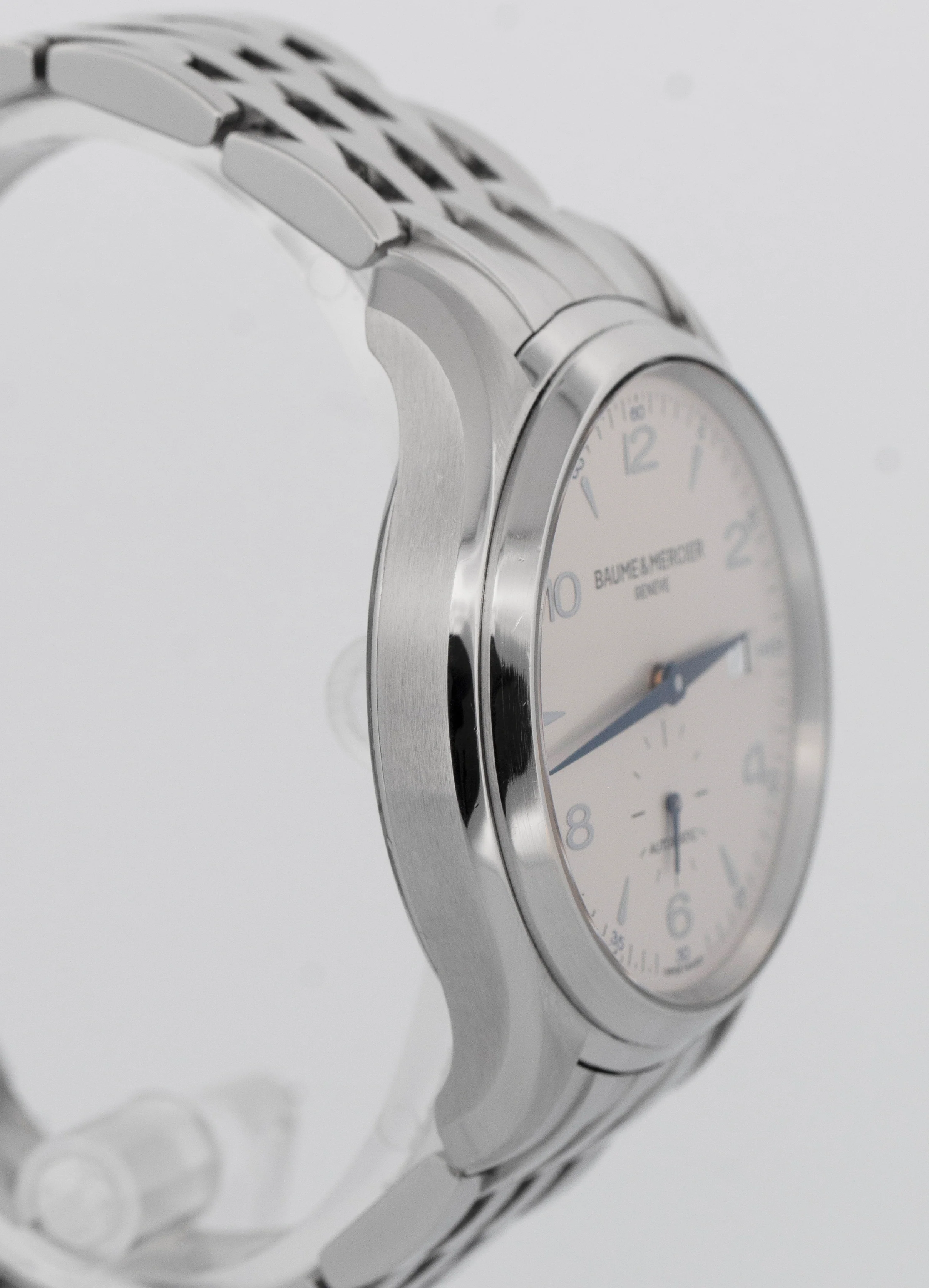 Baume & Mercier Clifton Stainless Steel Silver 41mm Automatic Date Watch 65717 - Image 4