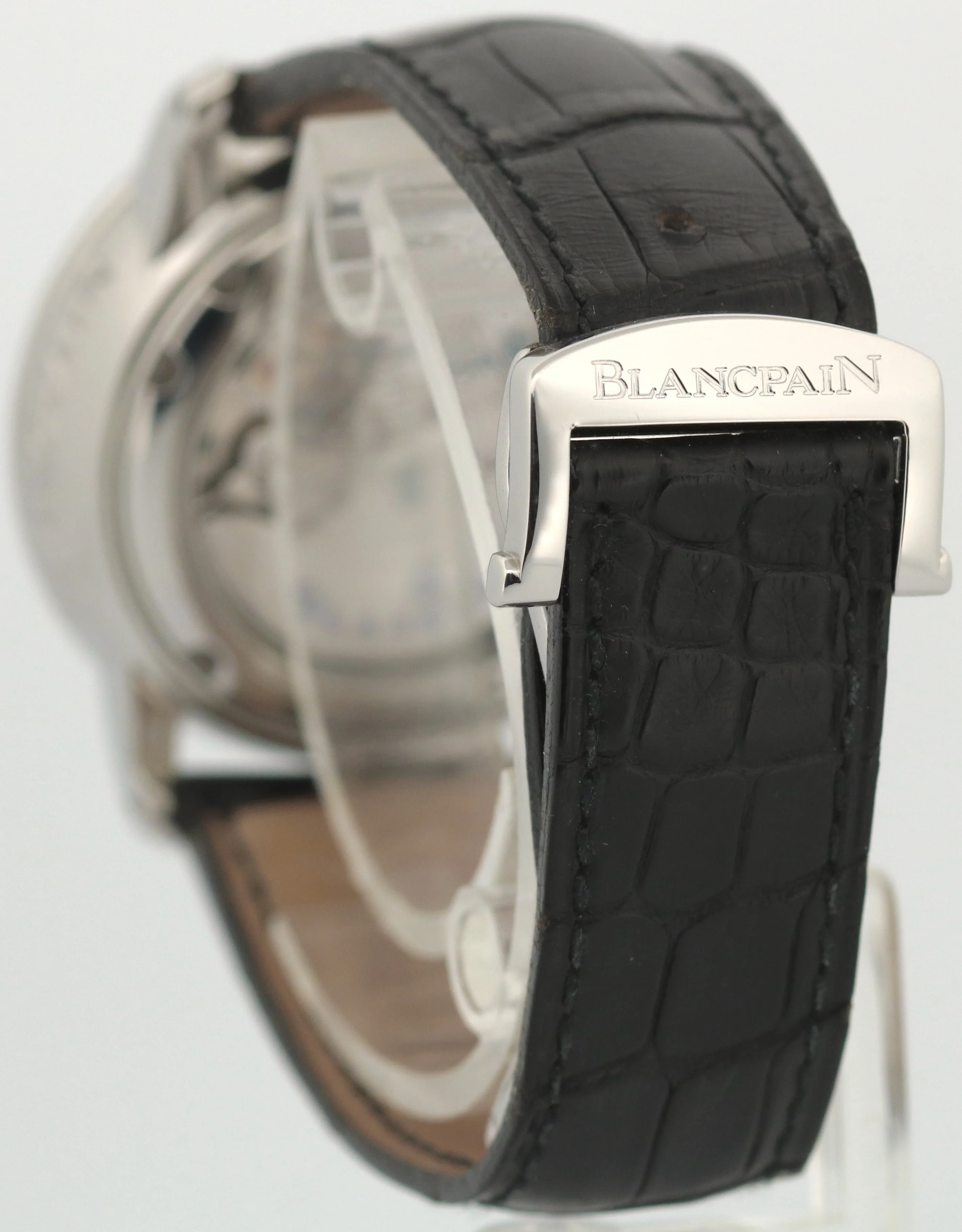 Blancpain Leman Flyback 40mm BLACK Arabic Automatic Leather 2885F-1130-71 BOX - Image 5