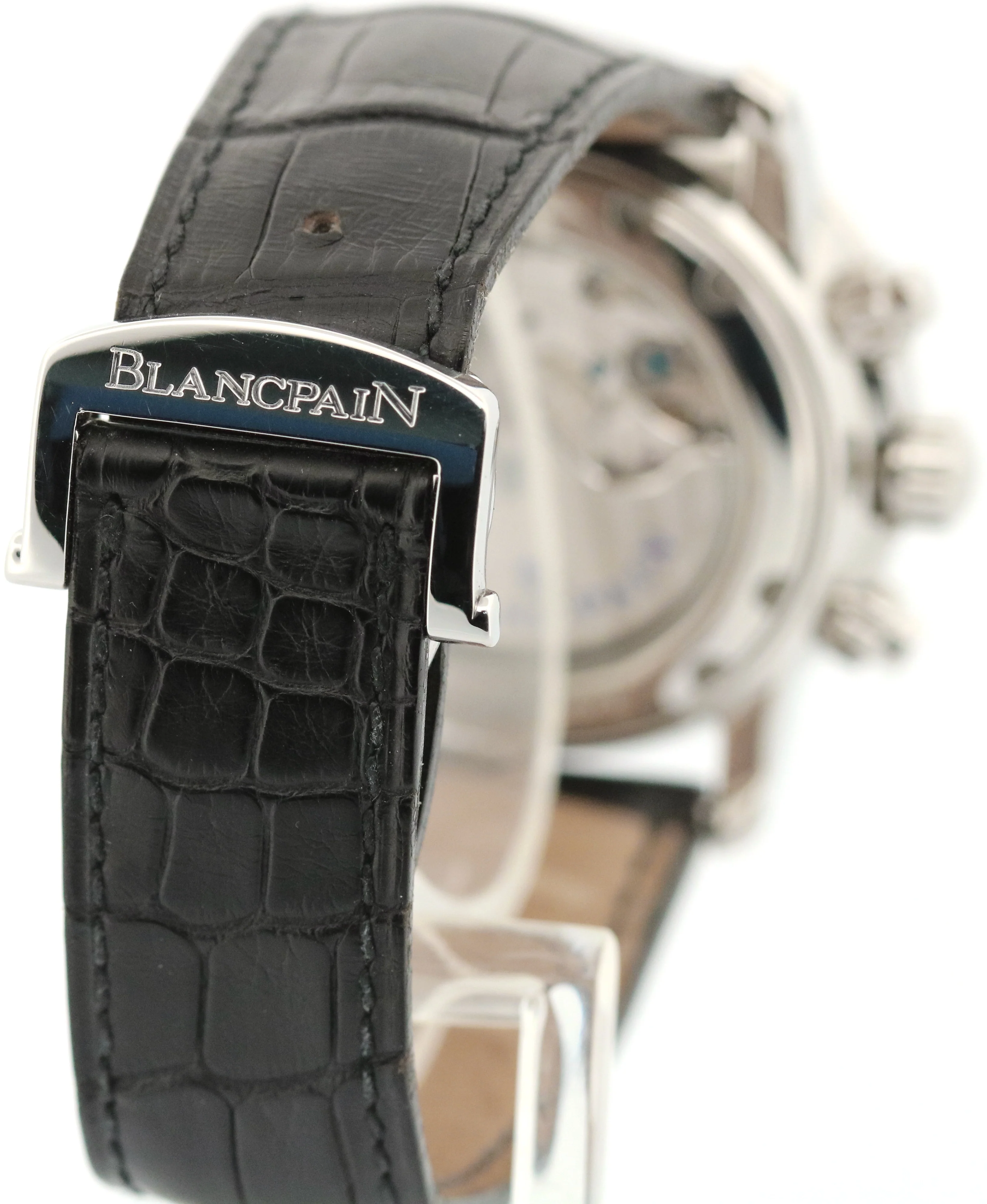 Blancpain Leman Flyback 40mm BLACK Arabic Automatic Leather 2885F-1130-71 BOX - Image 6
