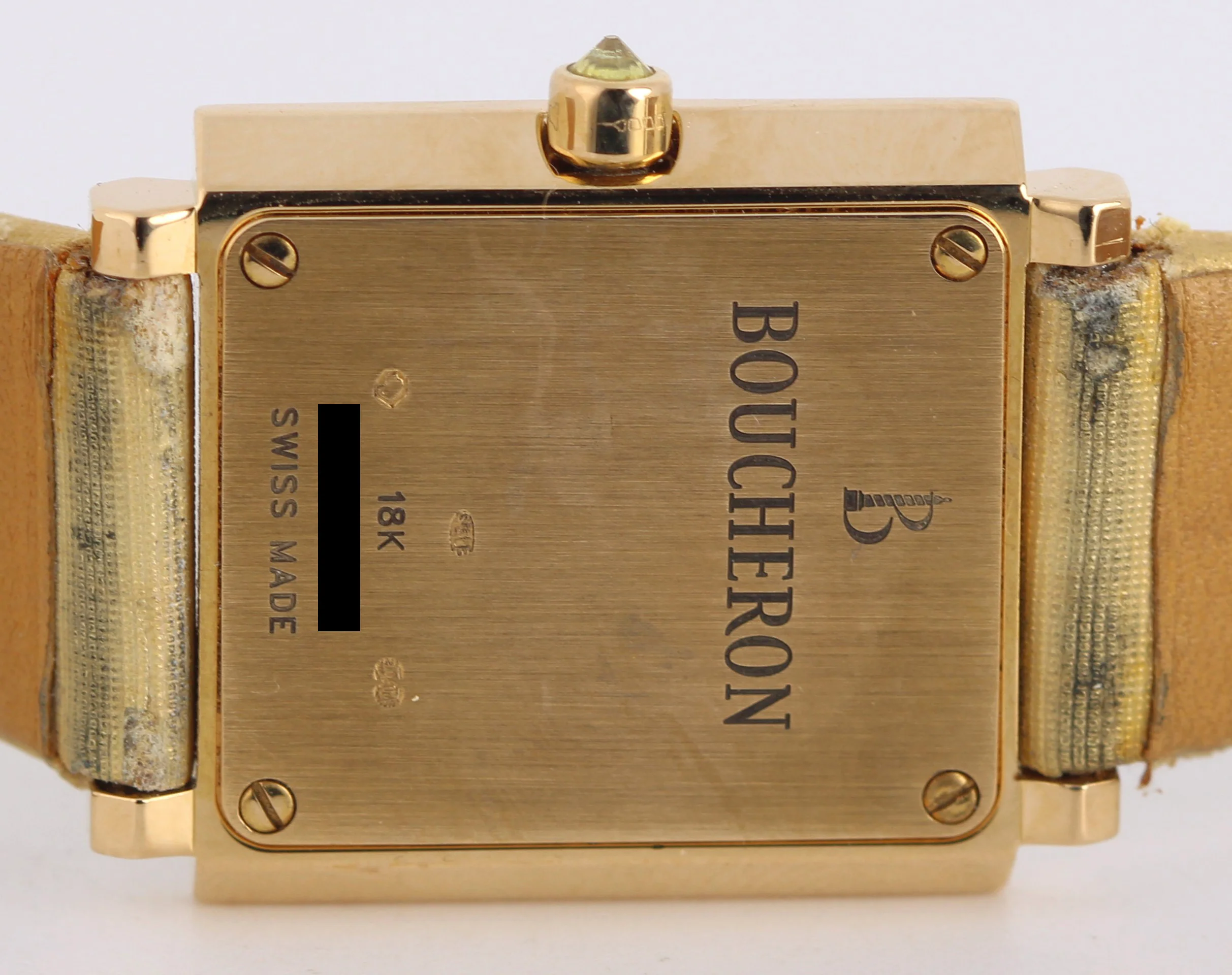 Boucheron Carree PAPERS 18k Gold YELLOW DIAMOND Mother of Pearl AJ410452 BOX - Image 12