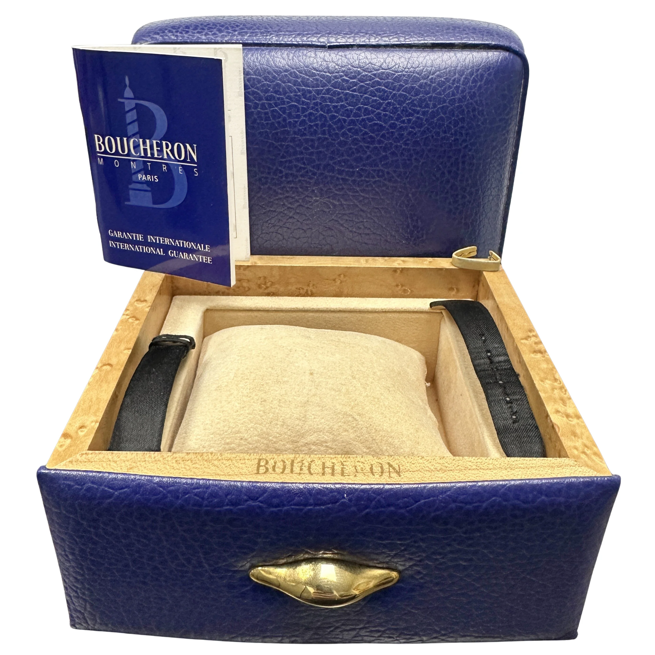 Boucheron Carree PAPERS 18k Gold YELLOW DIAMOND Mother of Pearl AJ410452 BOX - Image 2