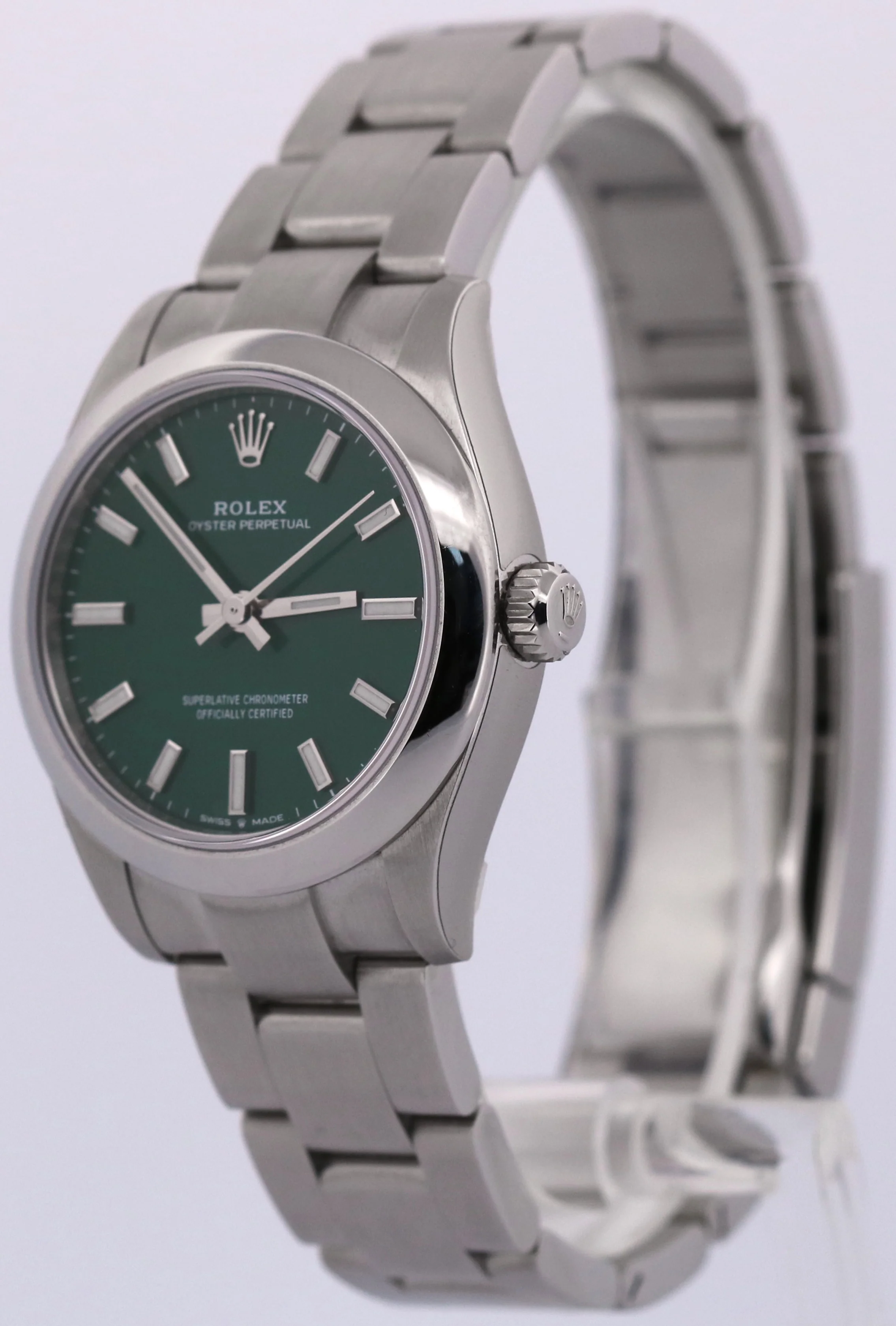 BRAND NEW 2024 PAPERS Rolex Oyster Perpetual GREEN Steel 31mm 277200 Watch BOX - Image 3