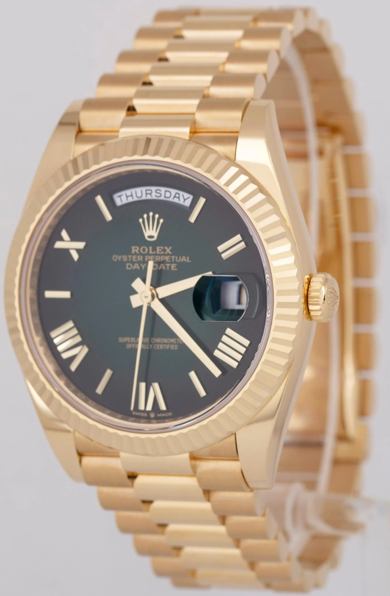 BRAND NEW 2025 Rolex Day-Date President 40mm GREEN OMBRE 18K Gold 228238 BOX - Image 5