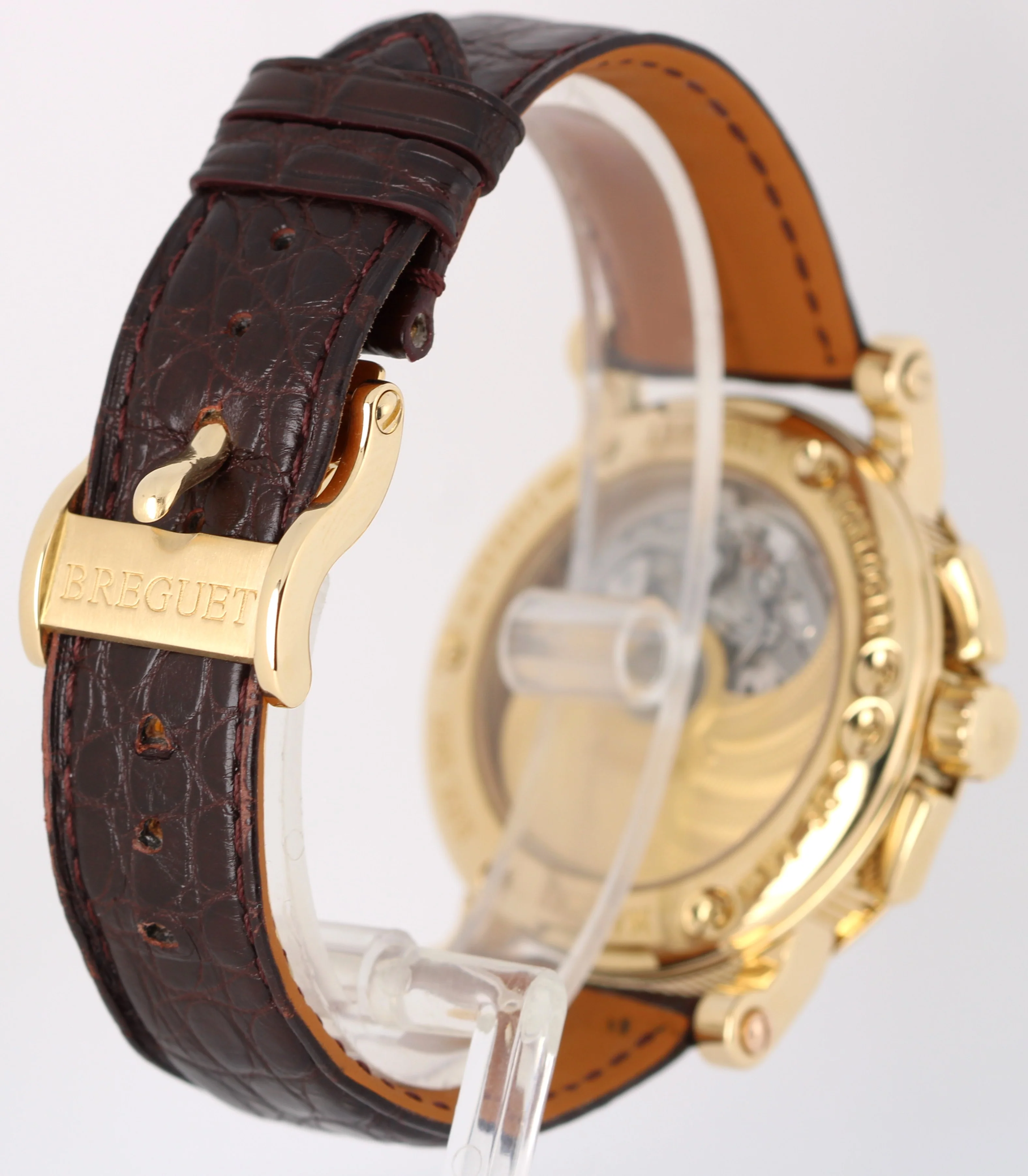 Breguet Horloger de la Marine 18k Yellow Gold Silver 42mm 5827BA Watch - Image 5