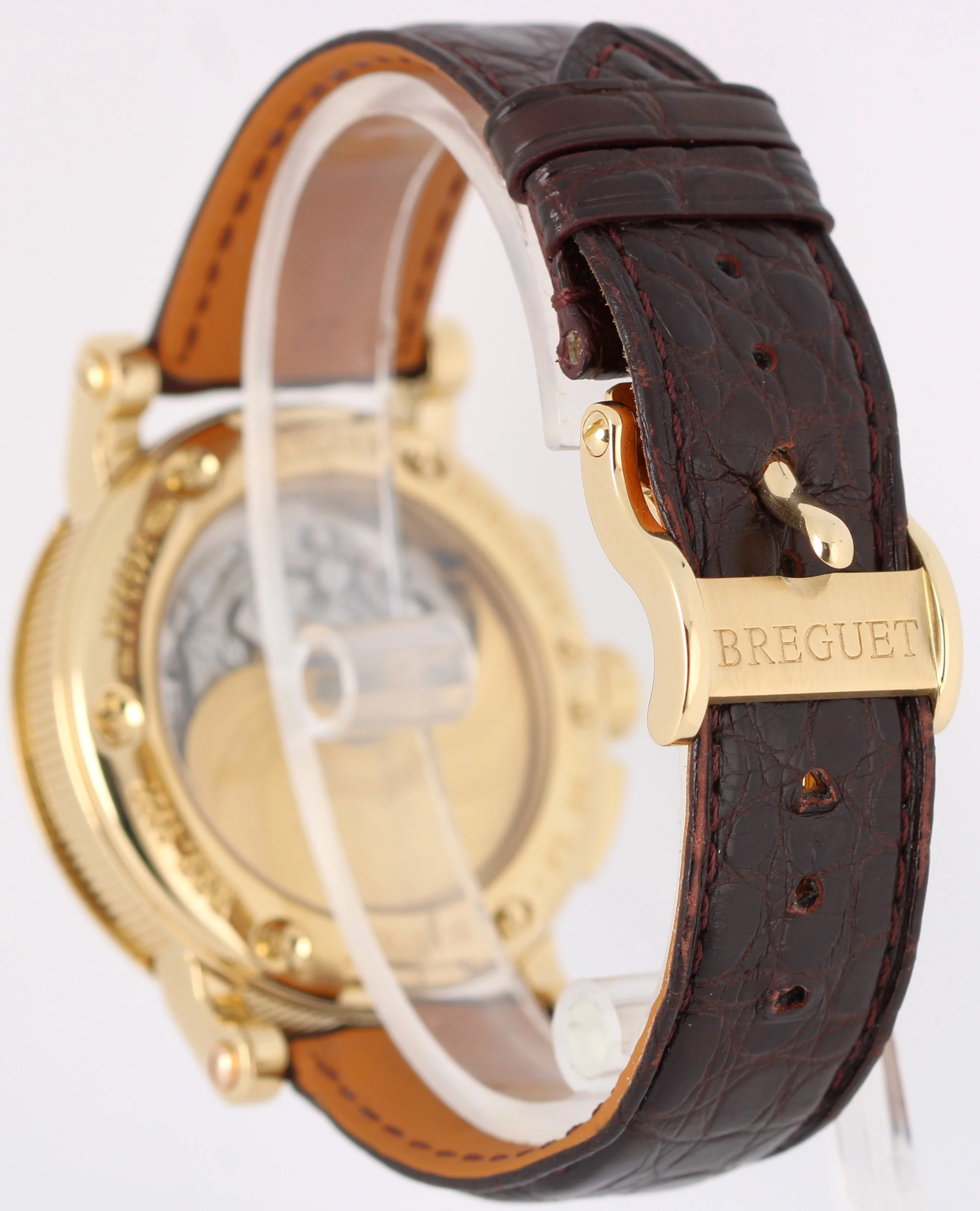 Breguet Horloger de la Marine 18k Yellow Gold Silver 42mm 5827BA Watch - Image 6