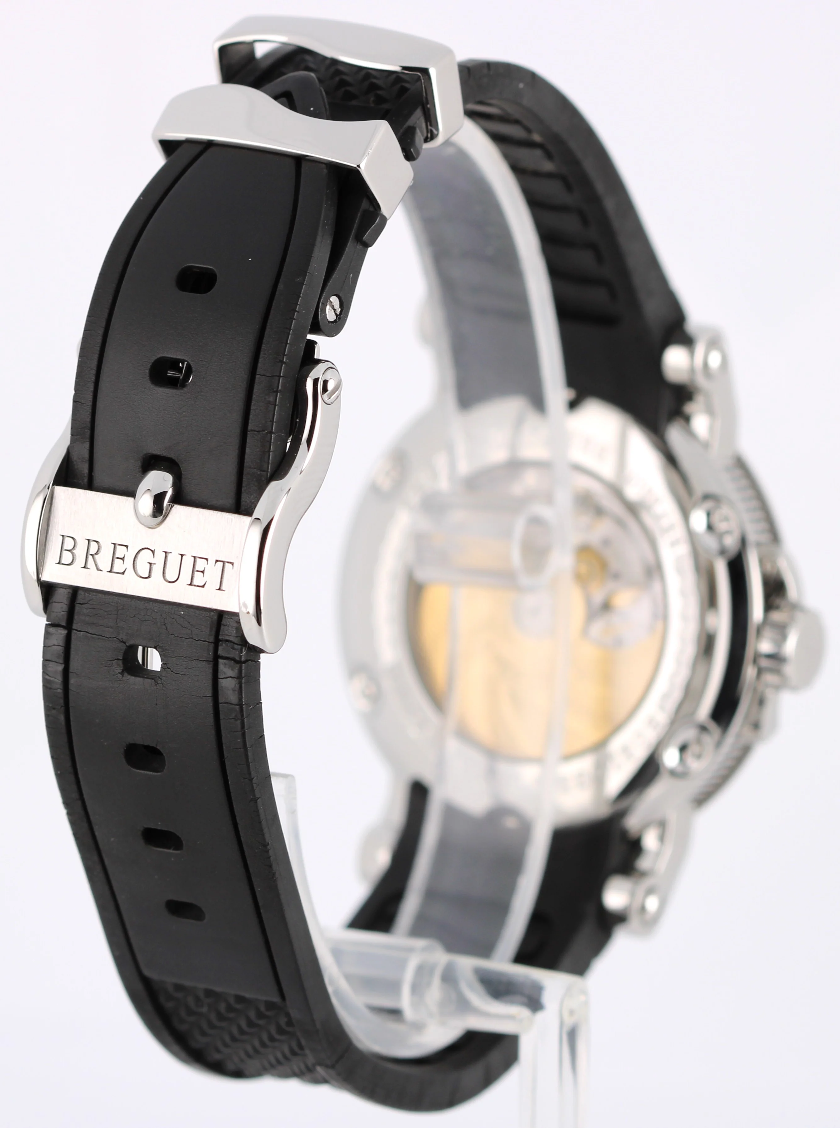 Breguet Horloger de la Marine Big Date Steel Black Roman 39mm 5817 Rubber Watch - Image 5