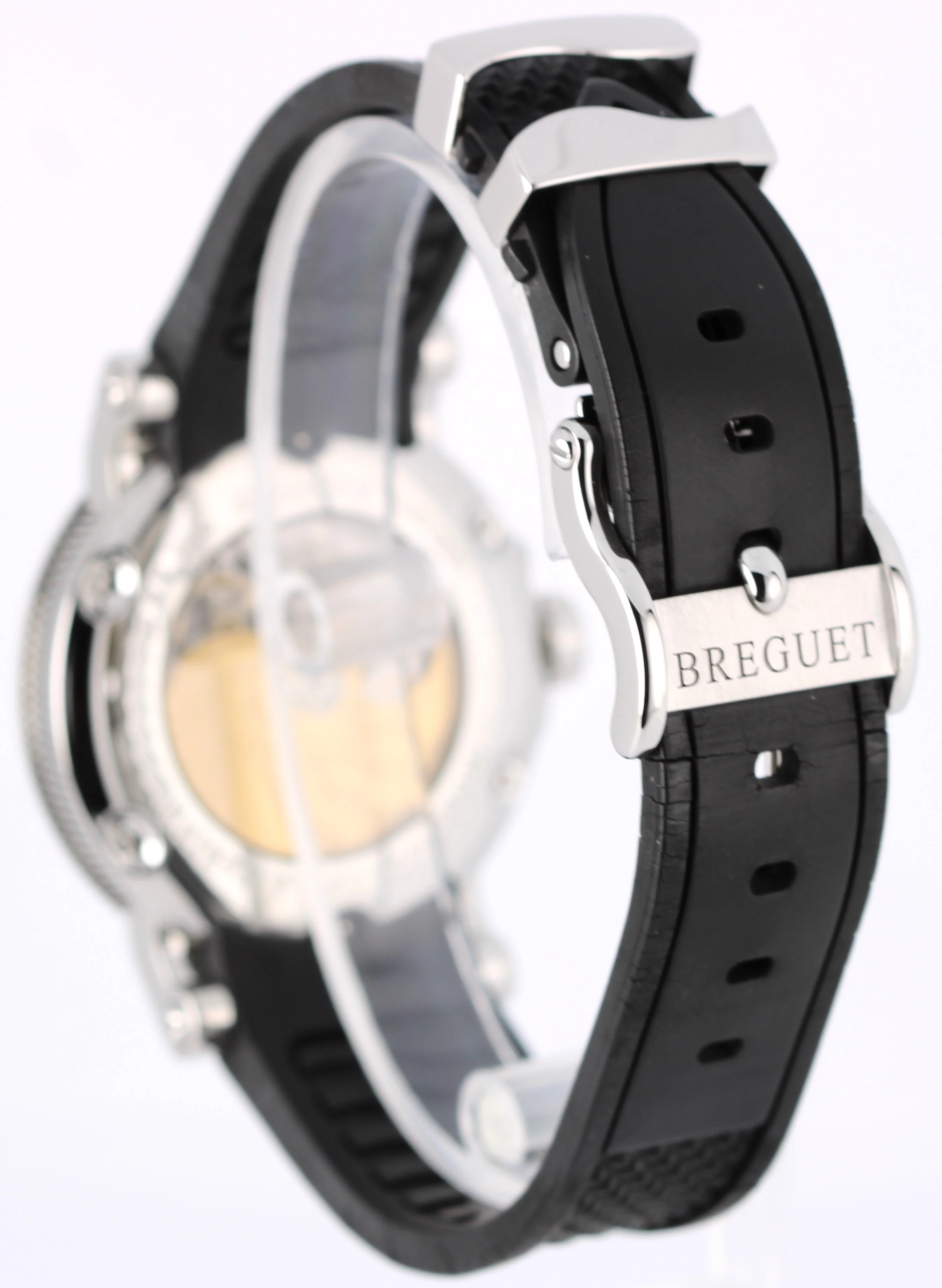 Breguet Horloger de la Marine Big Date Steel Black Roman 39mm 5817 Rubber Watch - Image 6