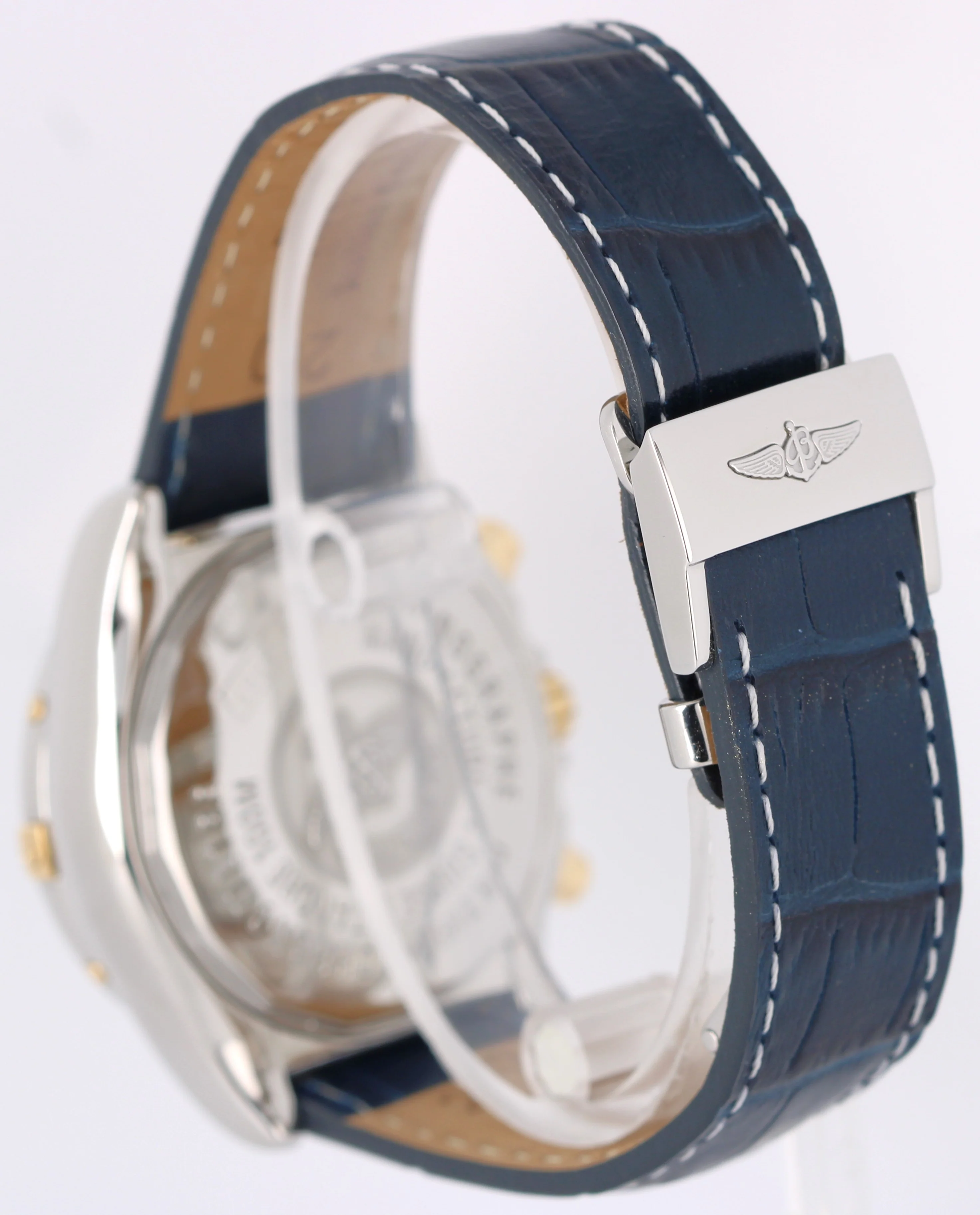Breitling Chrono Cockpit Two-Tone 18k Gold Steel Blue Roman 39mm B13357 Watch - Image 6