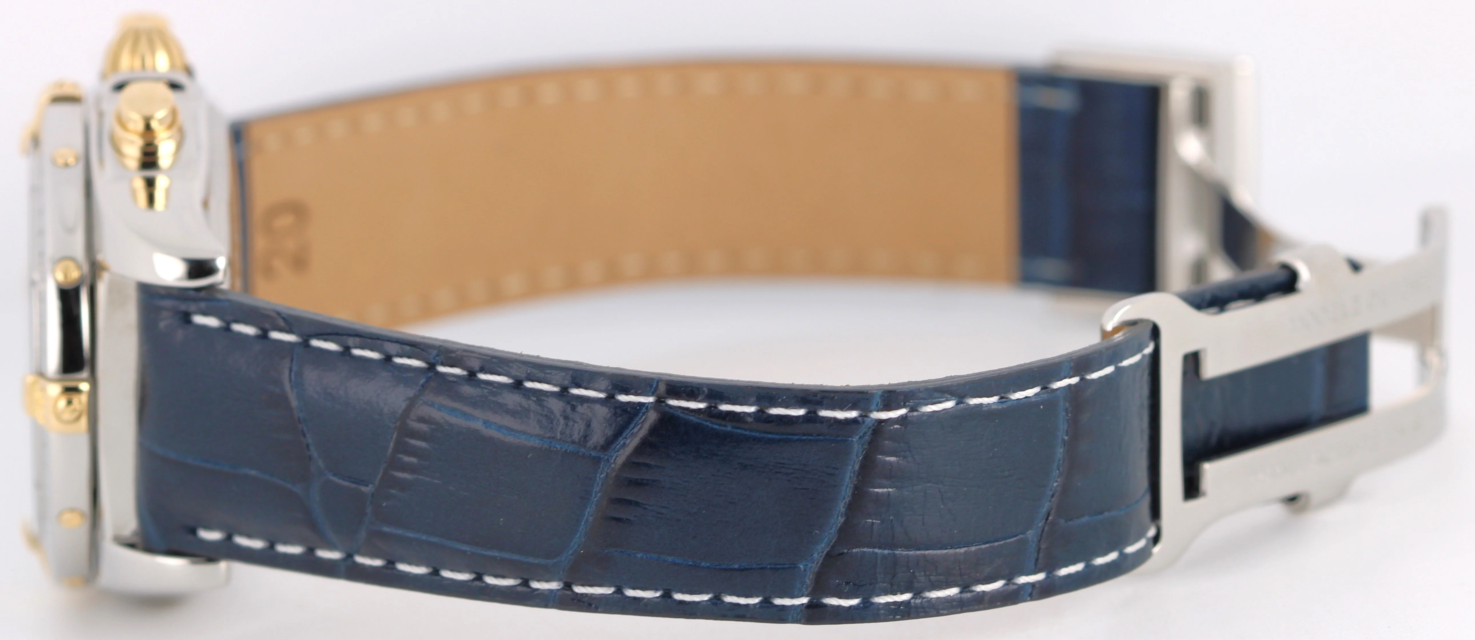 Breitling Chrono Cockpit Two-Tone 18k Gold Steel Blue Roman 39mm B13357 Watch - Image 7