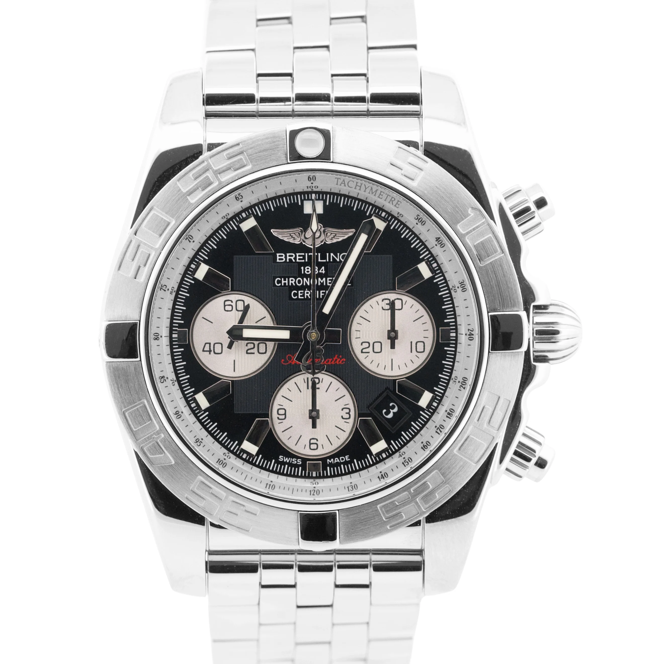 Breitling Chronomat BLACK Stainless Steel Chronograph Automatic 44mm AB0110