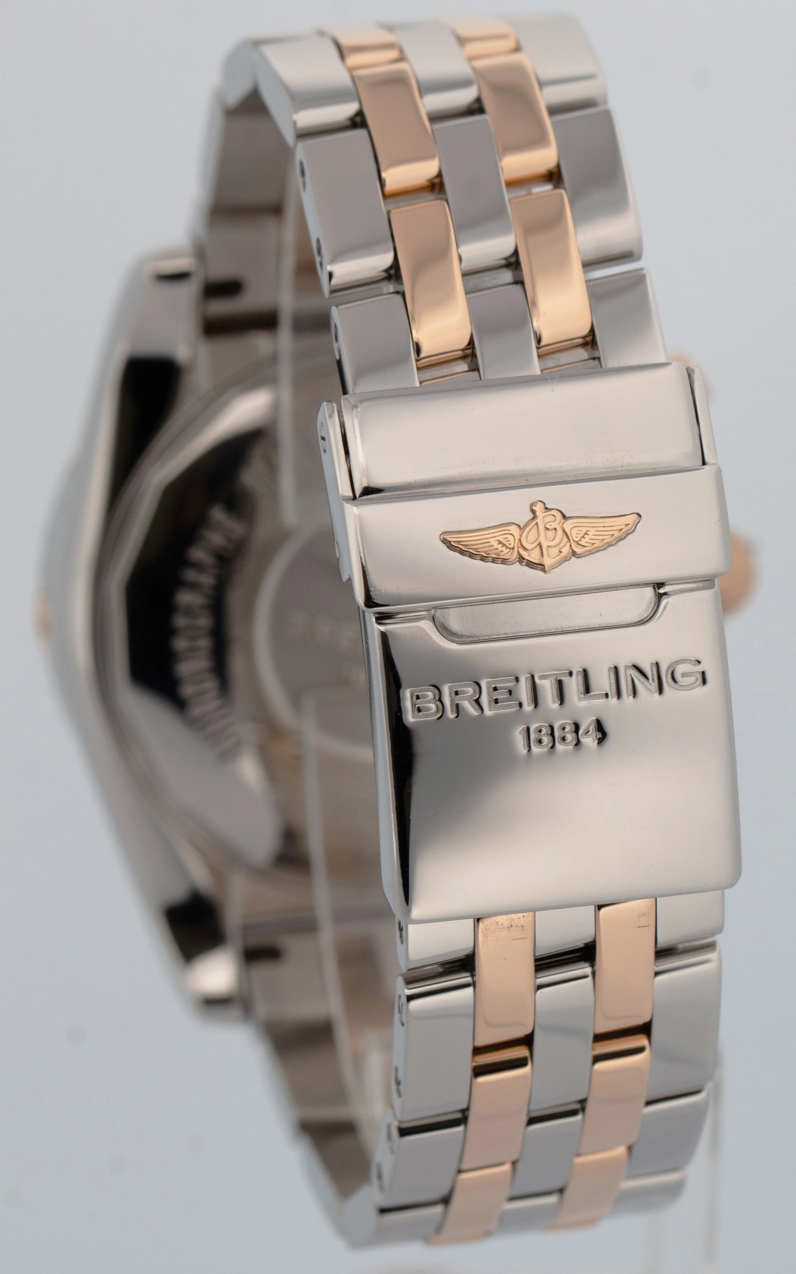 Breitling Chronomat Chronograph 44mm 18K Rose Gold Stainless IB0110 Watch BOX - Image 5