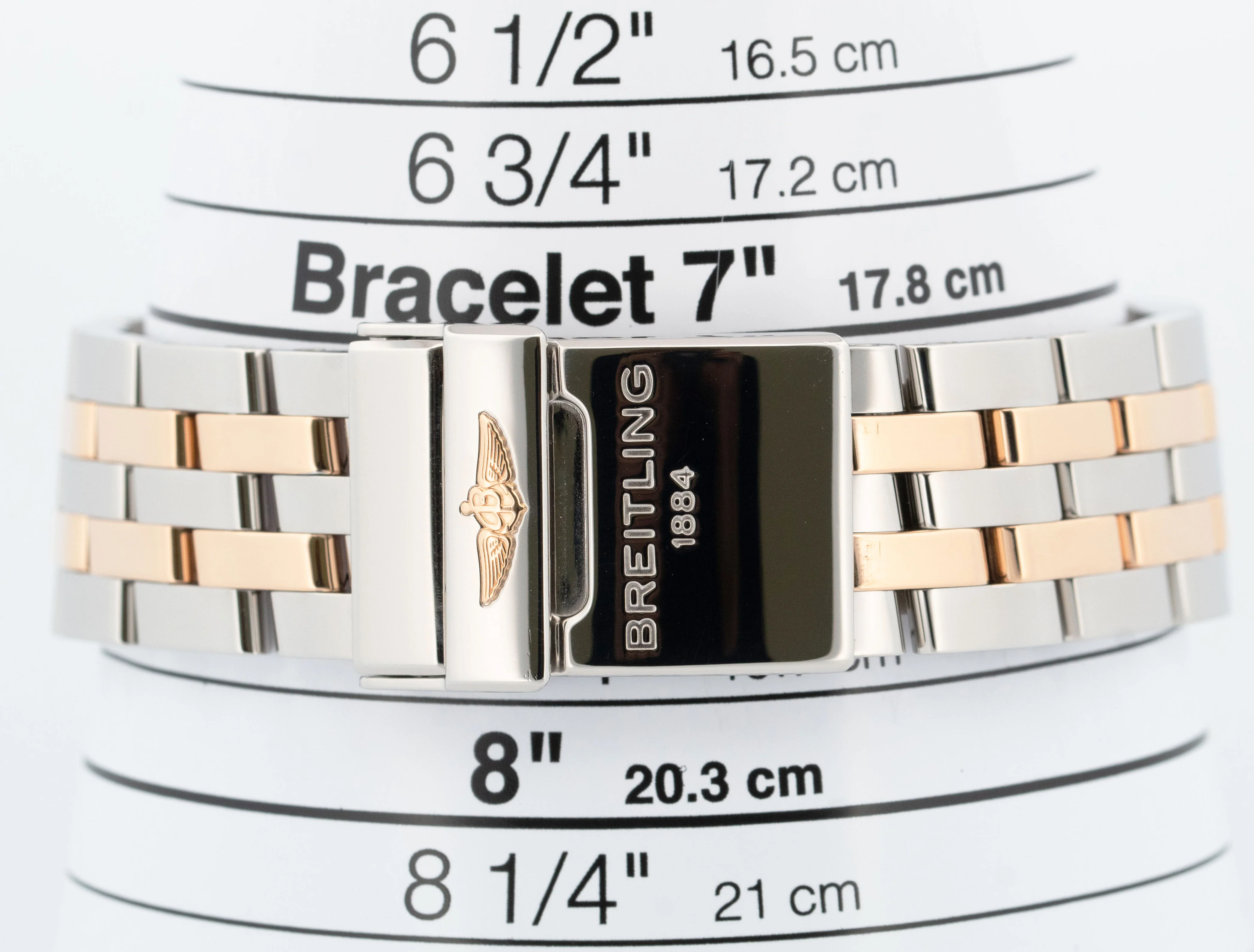 Breitling Chronomat Chronograph 44mm 18K Rose Gold Stainless IB0110 Watch BOX - Image 8