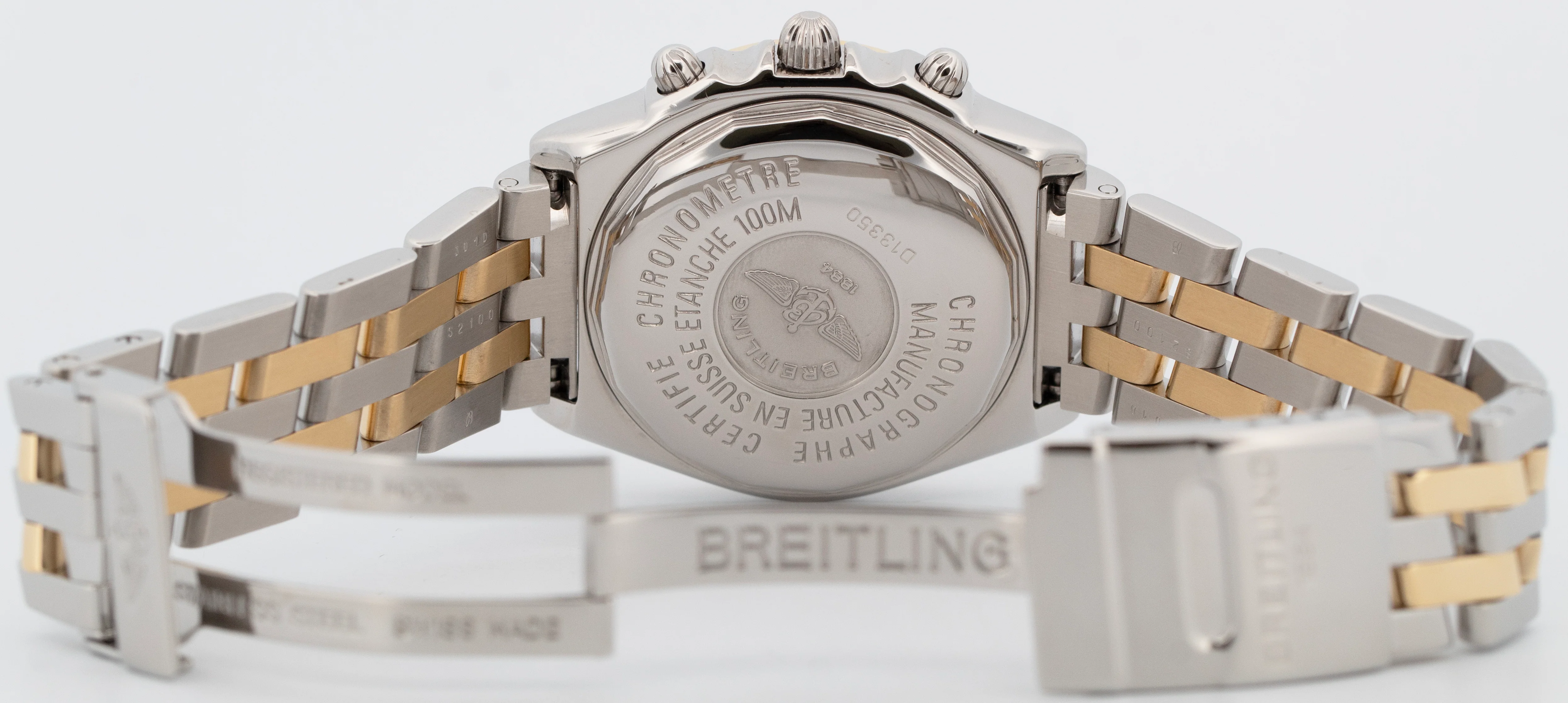 Breitling Chronomat 40mm Two-Tone Yellow Gold Stainless Steel Watch D13350 - Image 7