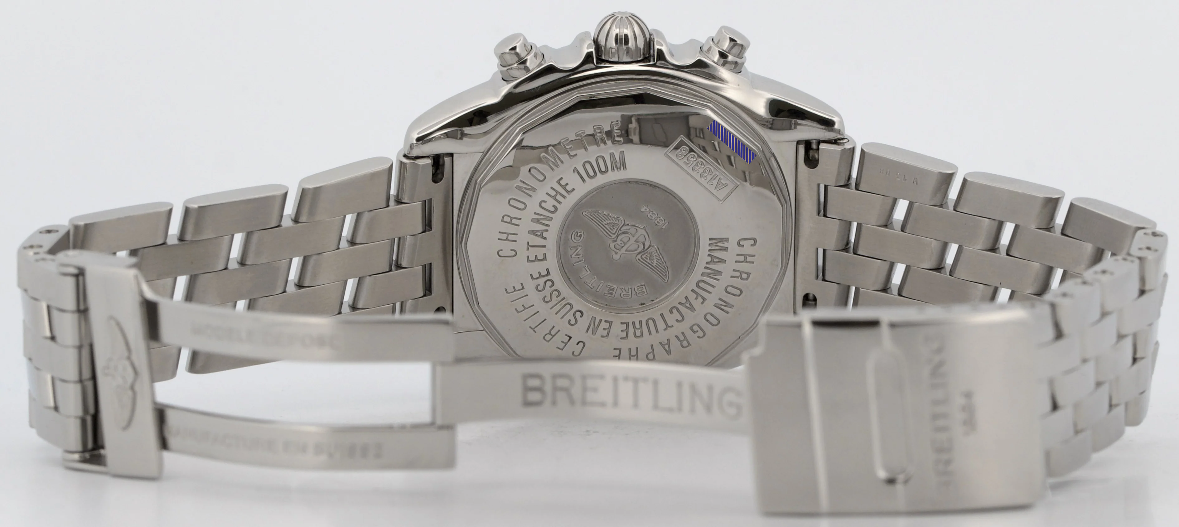 Breitling Cockpit Chronograph MOTHER OF PEARL Roman 39mm Stainless Steel A13358 - Image 9
