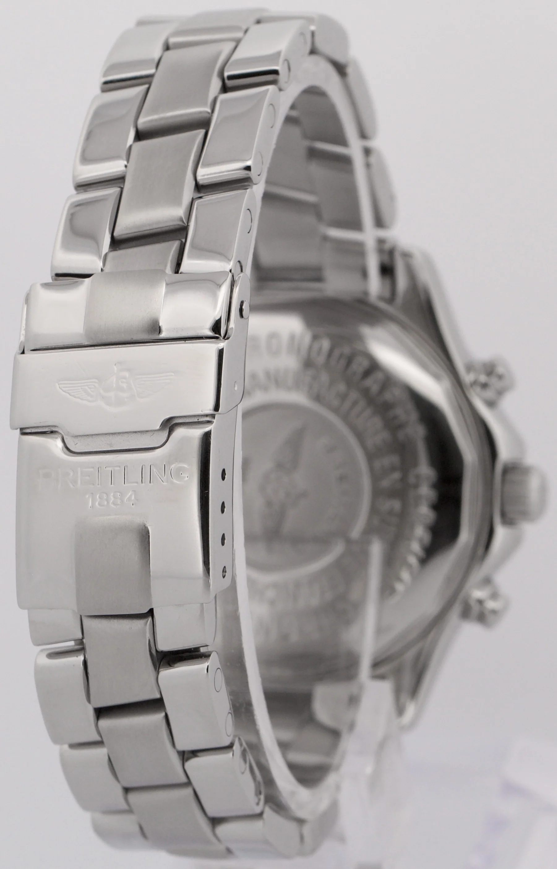 Breitling Colt Chronograph BLACK Stainless Steel 38mm Quartz A73350 Date Watch - Image 5