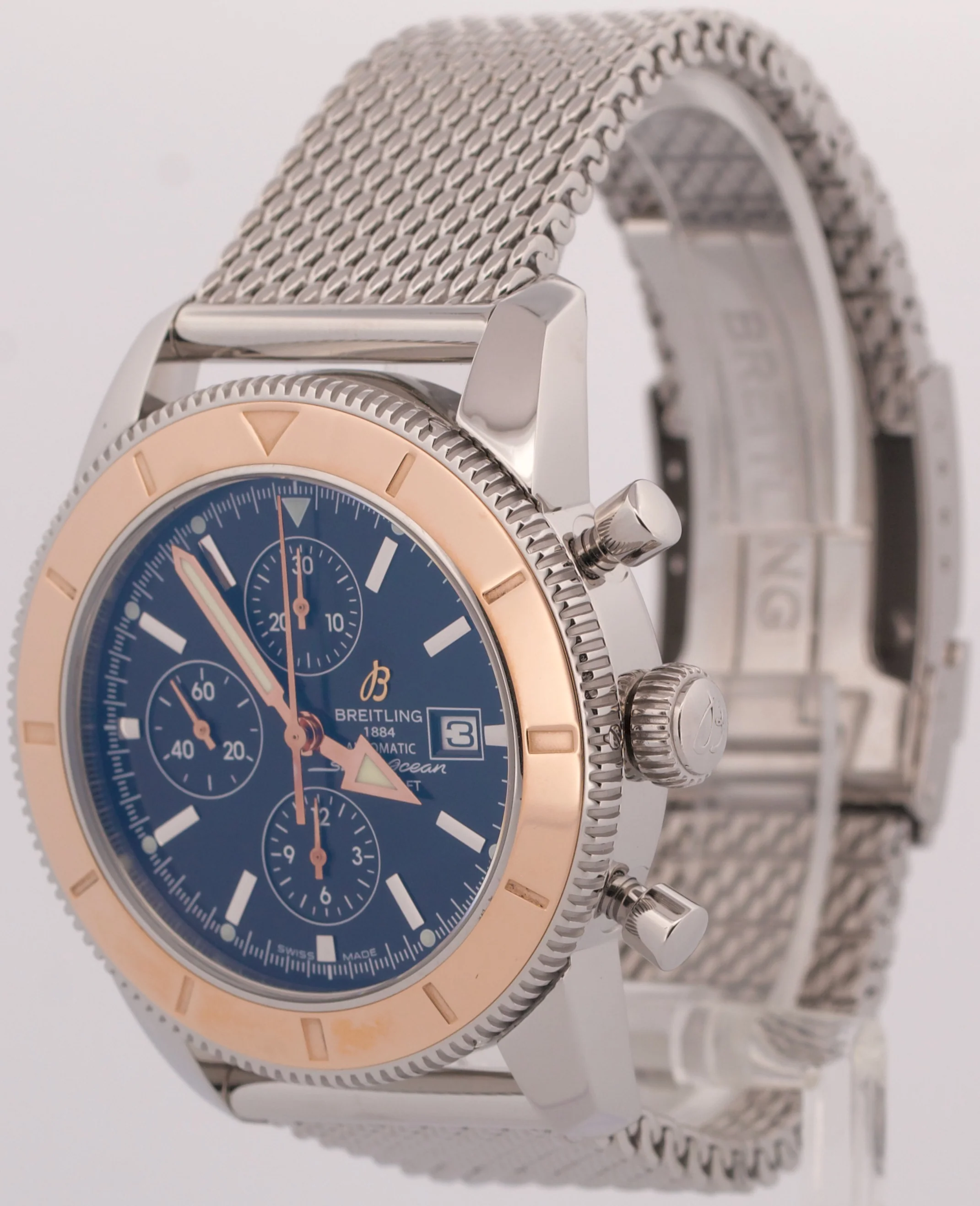 Breitling Superocean 46 Stainless Steel 18K Rose Gold 46mm U13320 Automatic BOX - Image 3