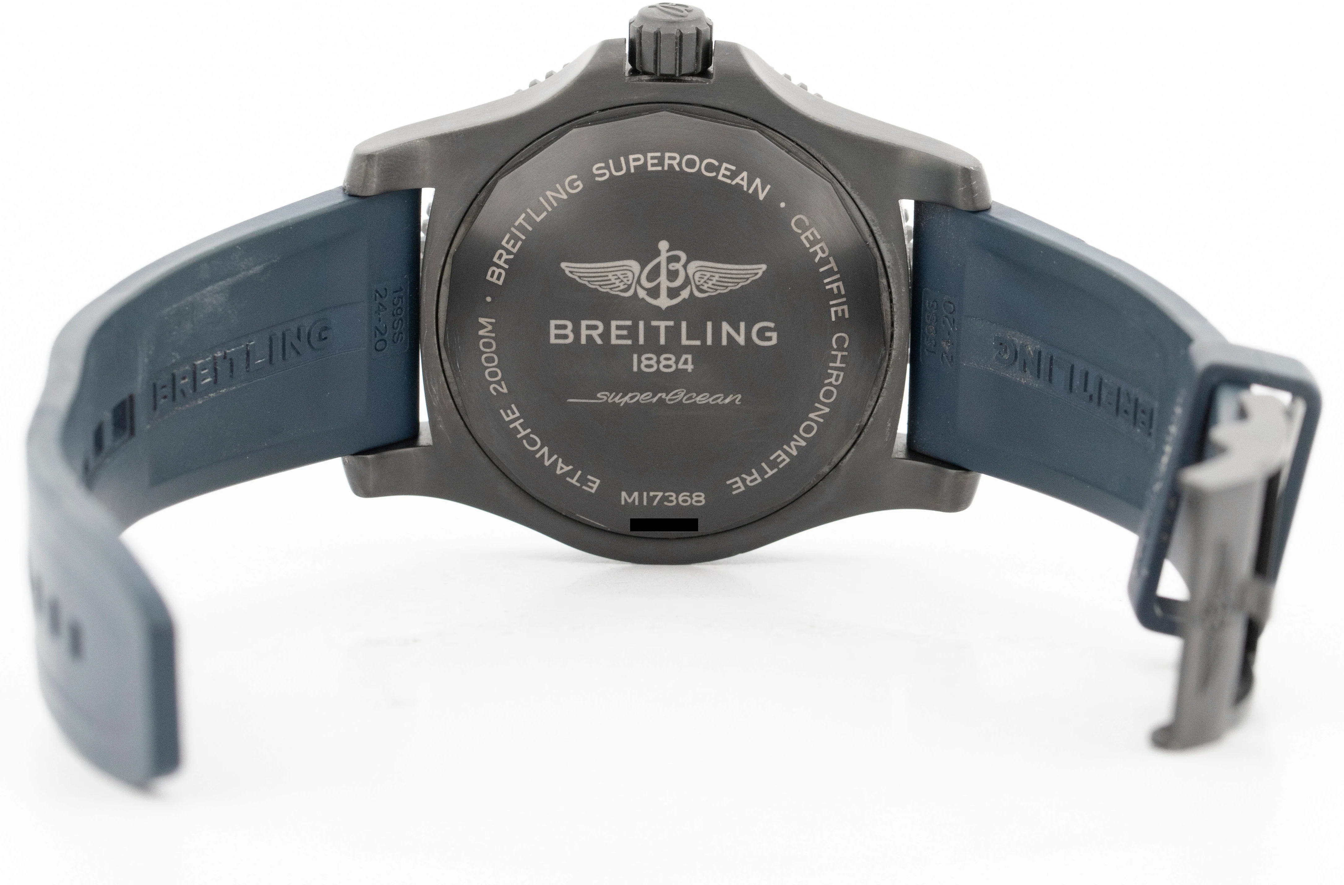 Breitling Superocean Automatic 46mm DLC Stainless Steel Blue M17368 Watch BOX - Image 8