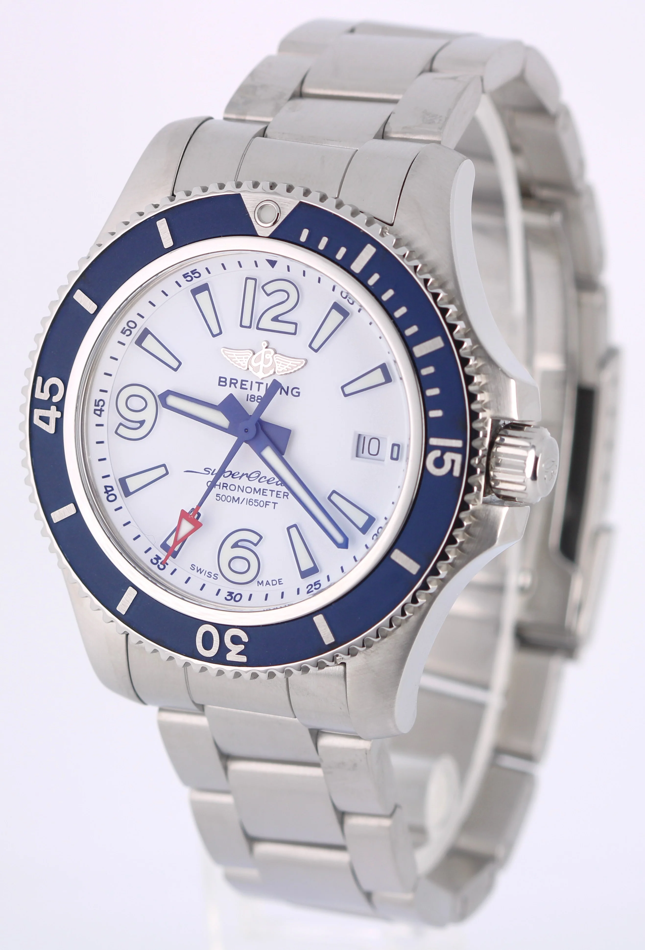 Breitling Superocean Stainless Steel Blue White 42mm A17366 Automatic Watch BOX - Image 3