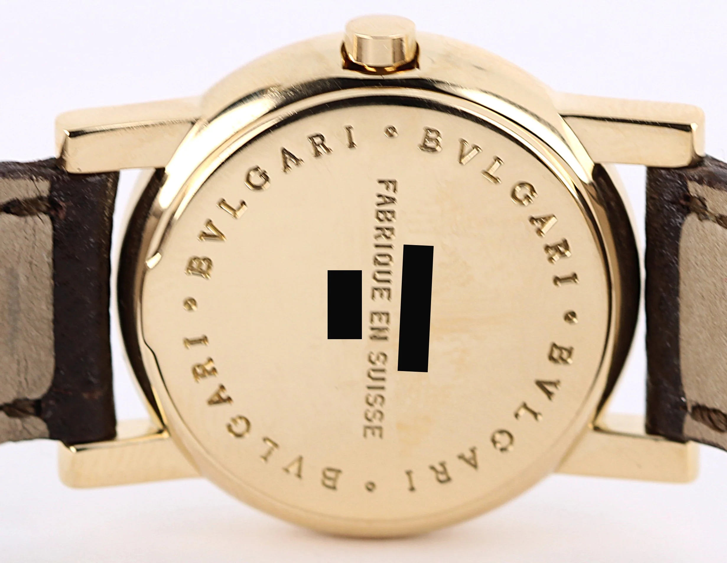 BVLGARI Bvlgari Anfiteatro 18kYellow Gold Cream 26mm AT26GL Quartz Leather Watch - Image 9
