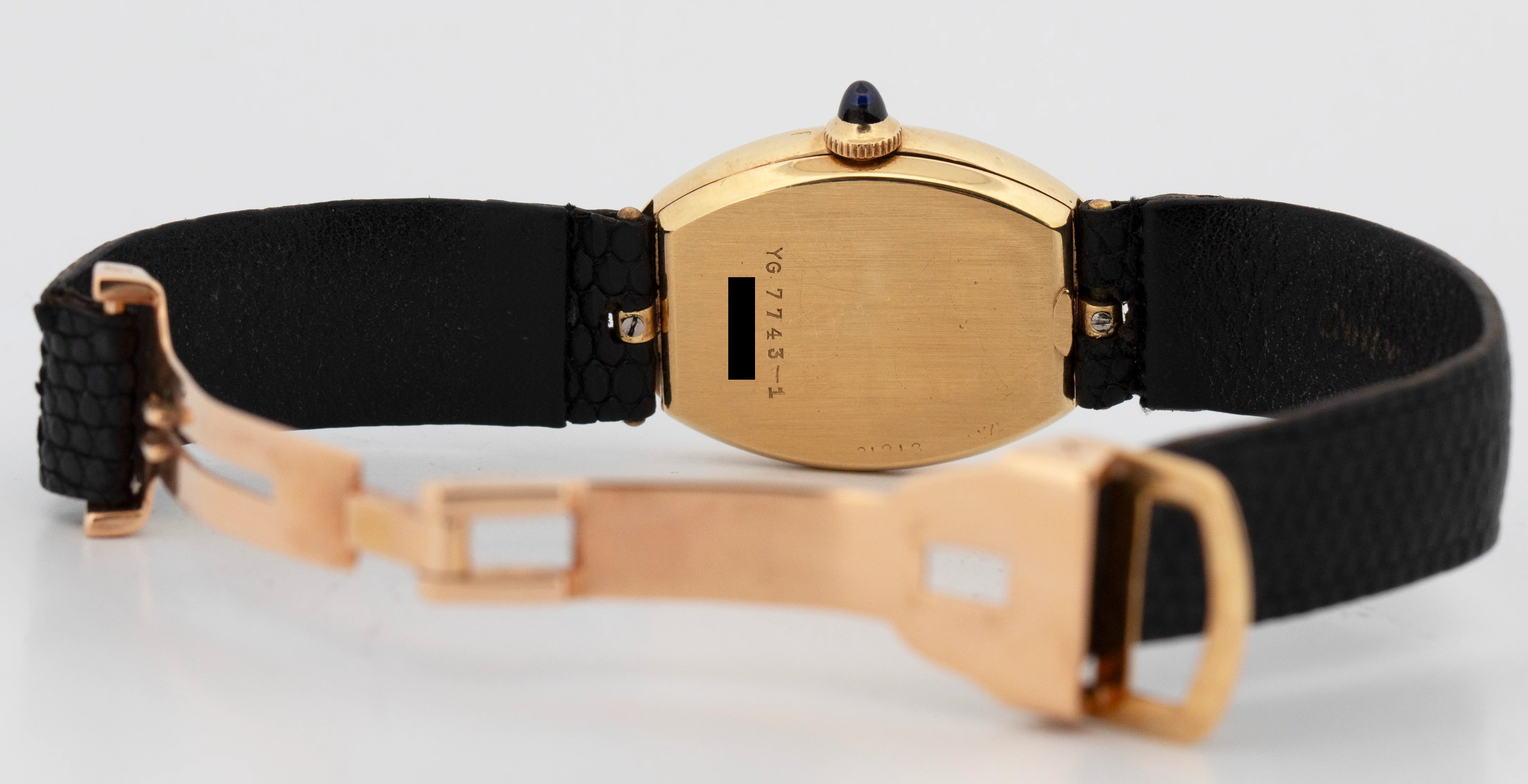 Cartier Baignoire 18K Yellow Gold 22mm White Roman Manual Watch 7743-1 - Image 6