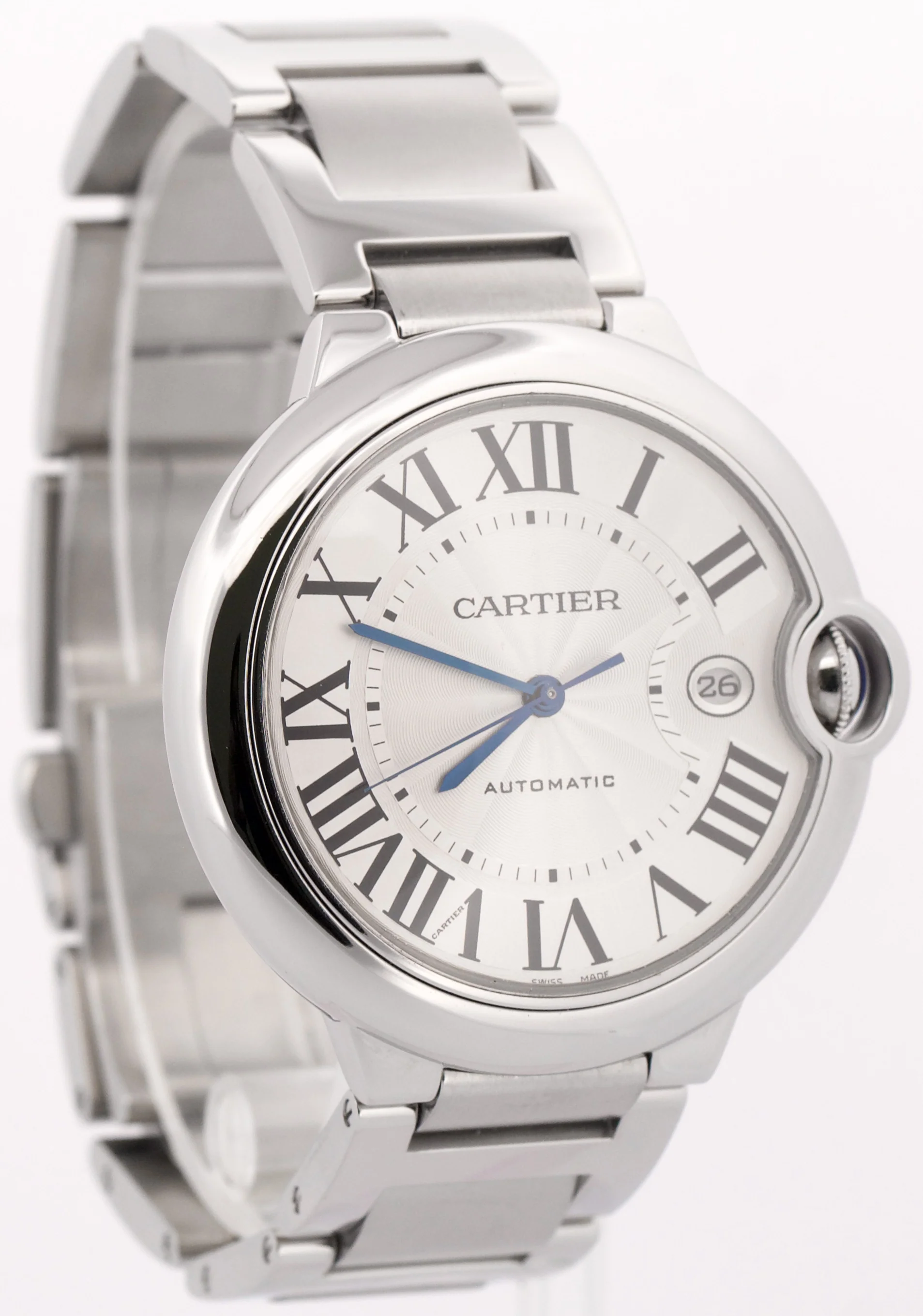 Cartier Ballon Bleu Stainless Steel SILVER Roman 42mm W69012Z4 3001 Watch - Image 4