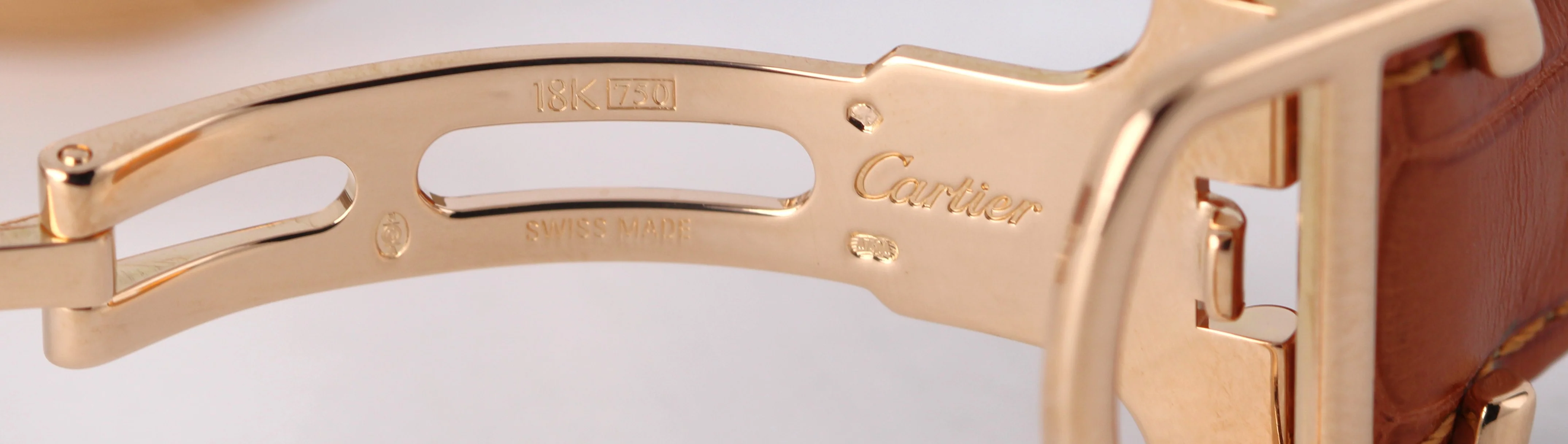 Cartier Ballon Bleu XL Chrono Date 18k Rose Gold Silver 44mm 3107 Leather Watch - Image 9