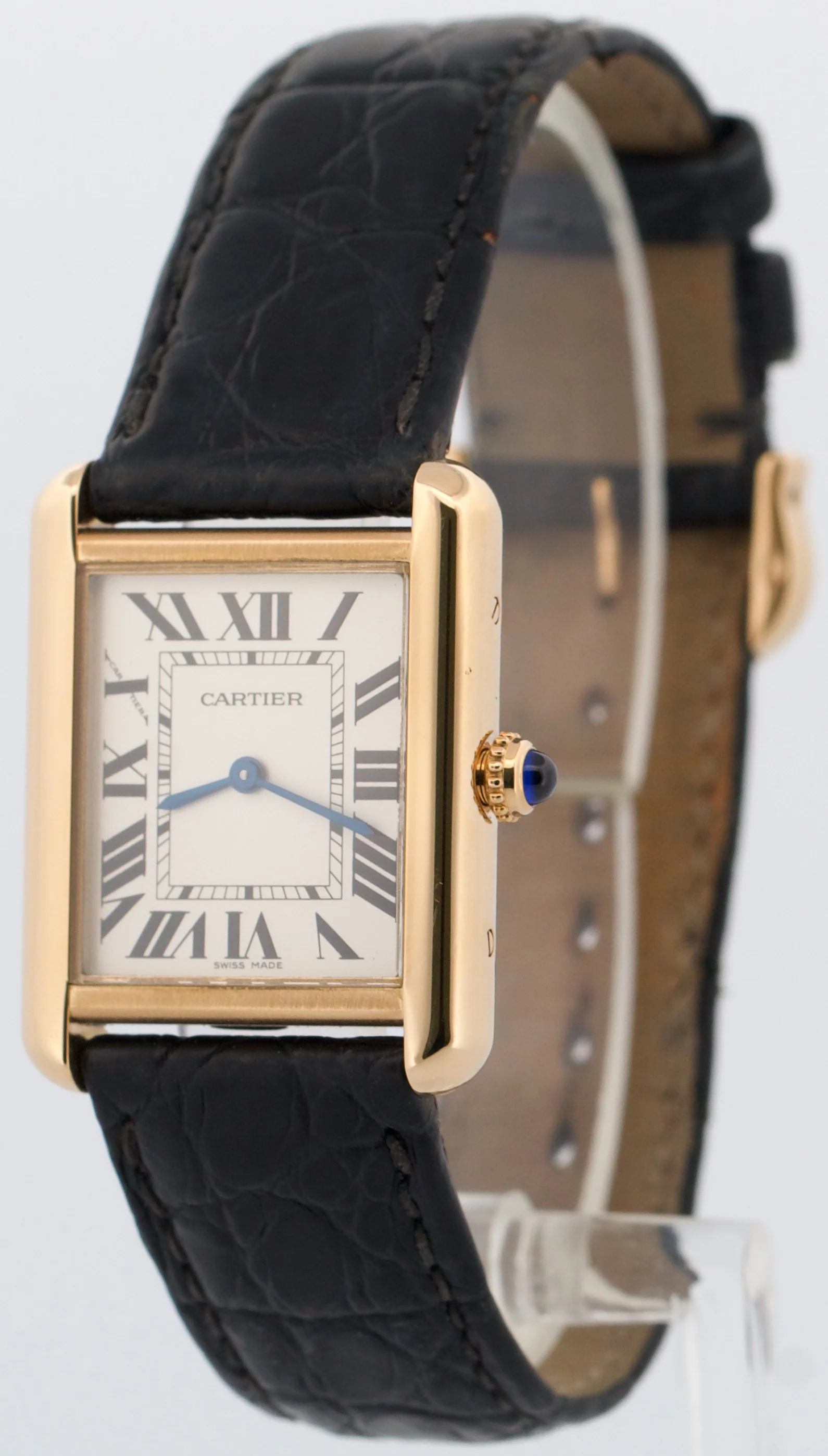 Cartier Lady Tank Solo 18K Gold SILVER WHITE Quartz 31mm x 24mm 3168 W5200002 - Image 3