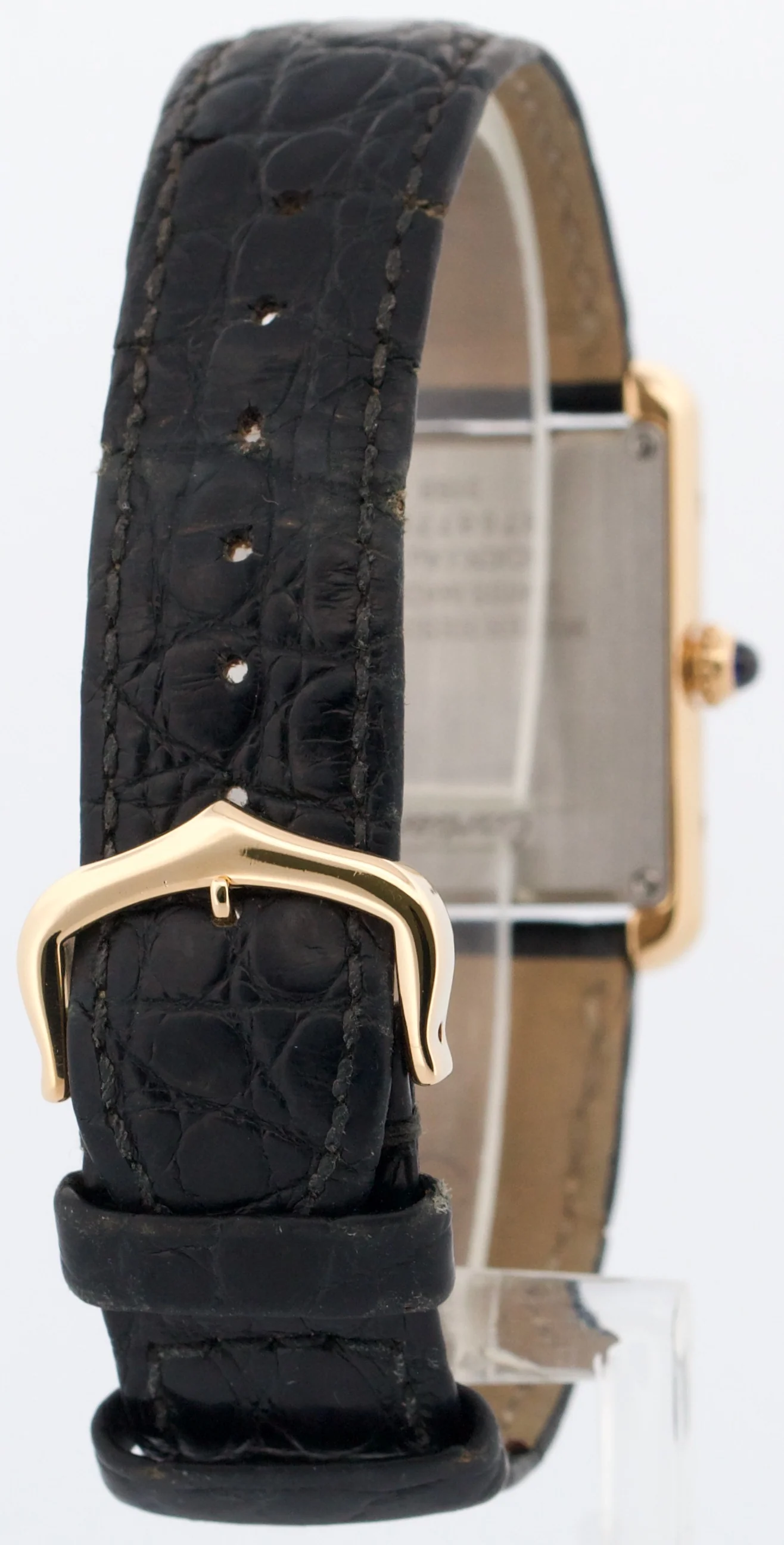 Cartier Lady Tank Solo 18K Gold SILVER WHITE Quartz 31mm x 24mm 3168 W5200002 - Image 6