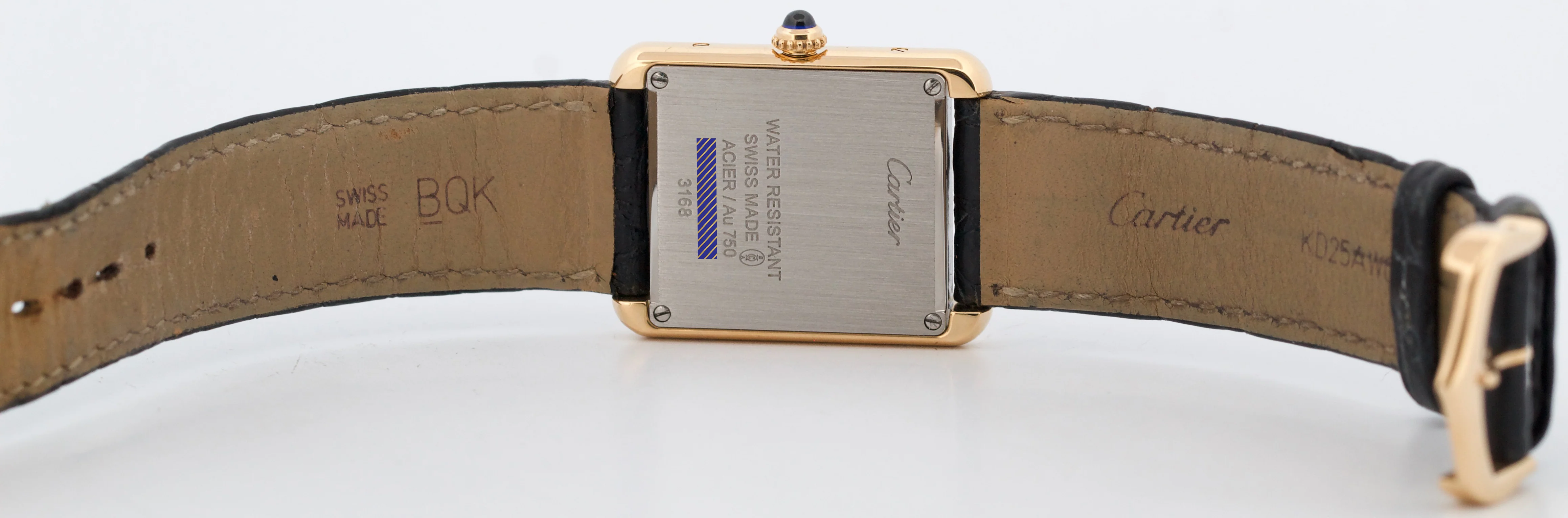 Cartier Lady Tank Solo 18K Gold SILVER WHITE Quartz 31mm x 24mm 3168 W5200002 - Image 7